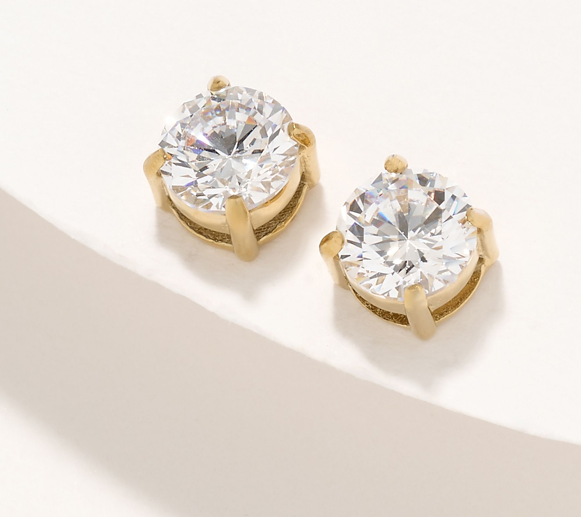 Steel by Diamonique 2ct Round Stud Earrings