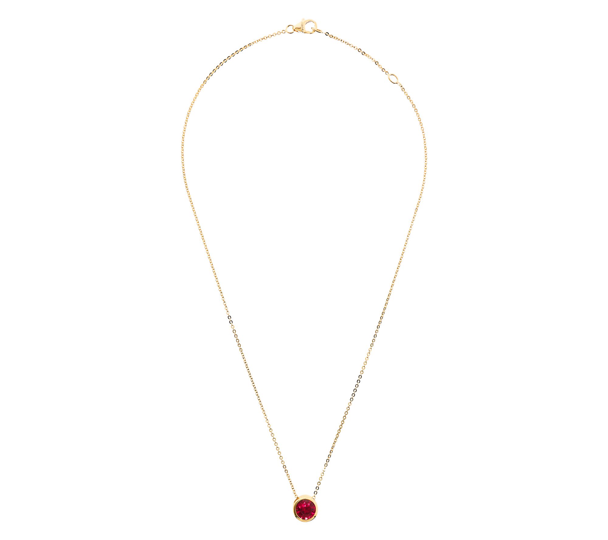 Diamonique x Bronzo Italia Slide Pendant Necklace