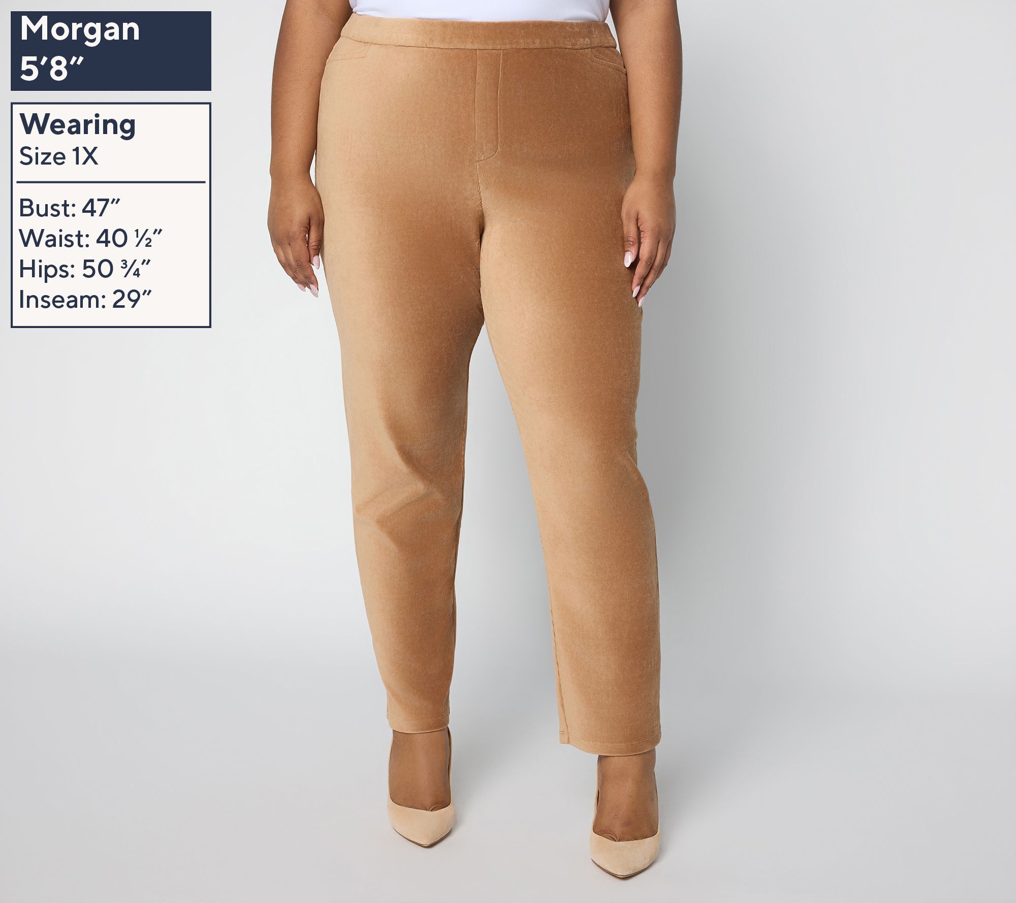 Susan Graver Weekend Regular Knit Corduroy Straight Leg Pant