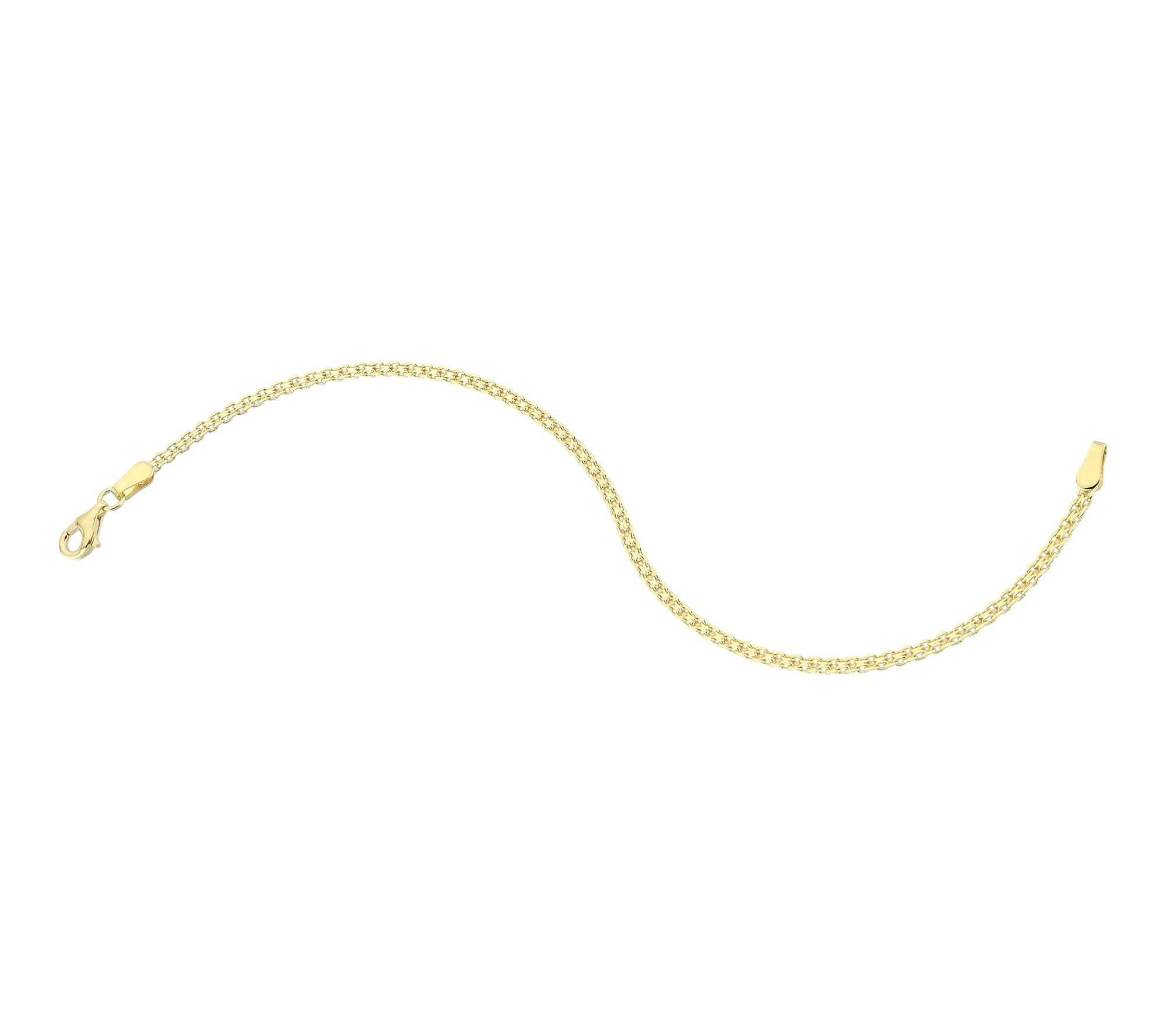 Silver Style 2.5mm Solid Bismarck Chain Bracelet, Sterling