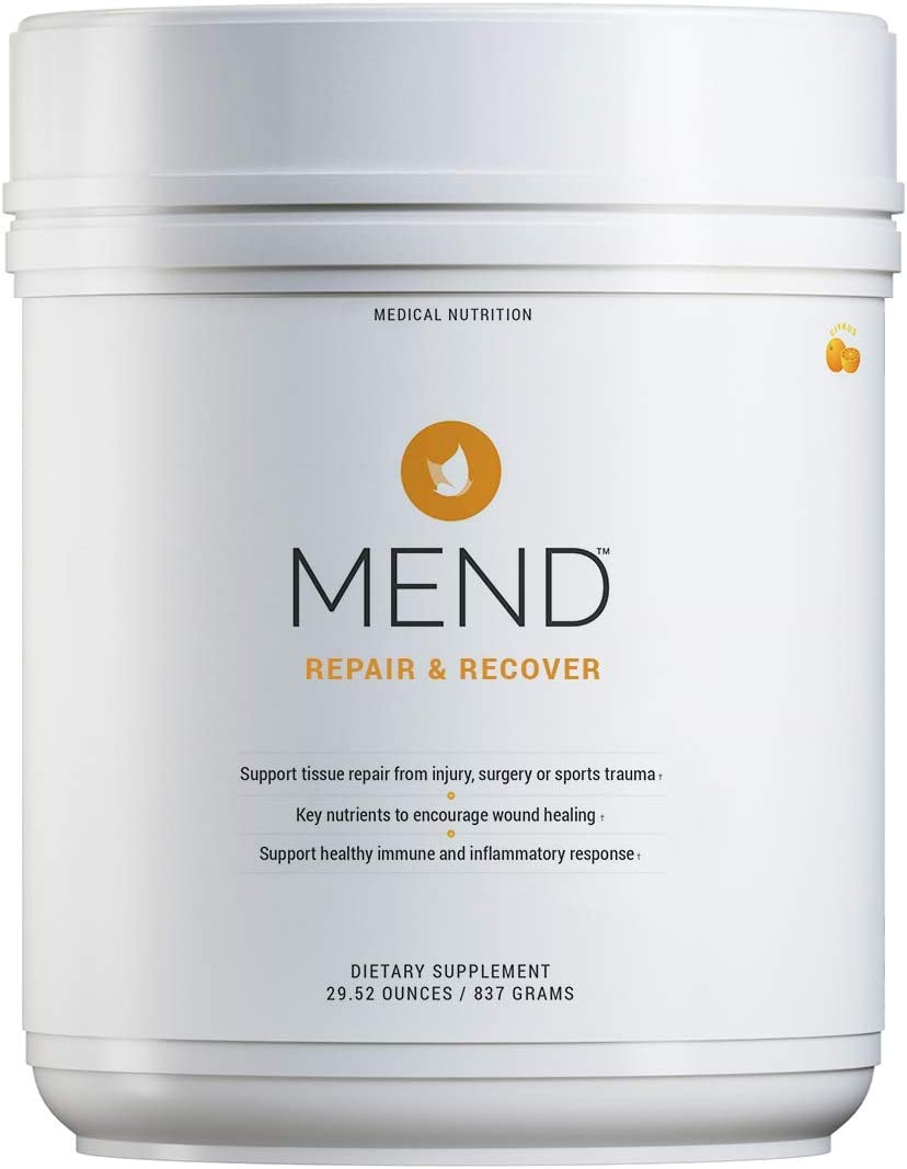 MEND Repair & Recover - Joint, Immune Support, Wound and Bone Fracture Healing Supplement, Injury and Surgery Recovery Natural, Non-GMO - Citrus Protein Powder, 30 Servings