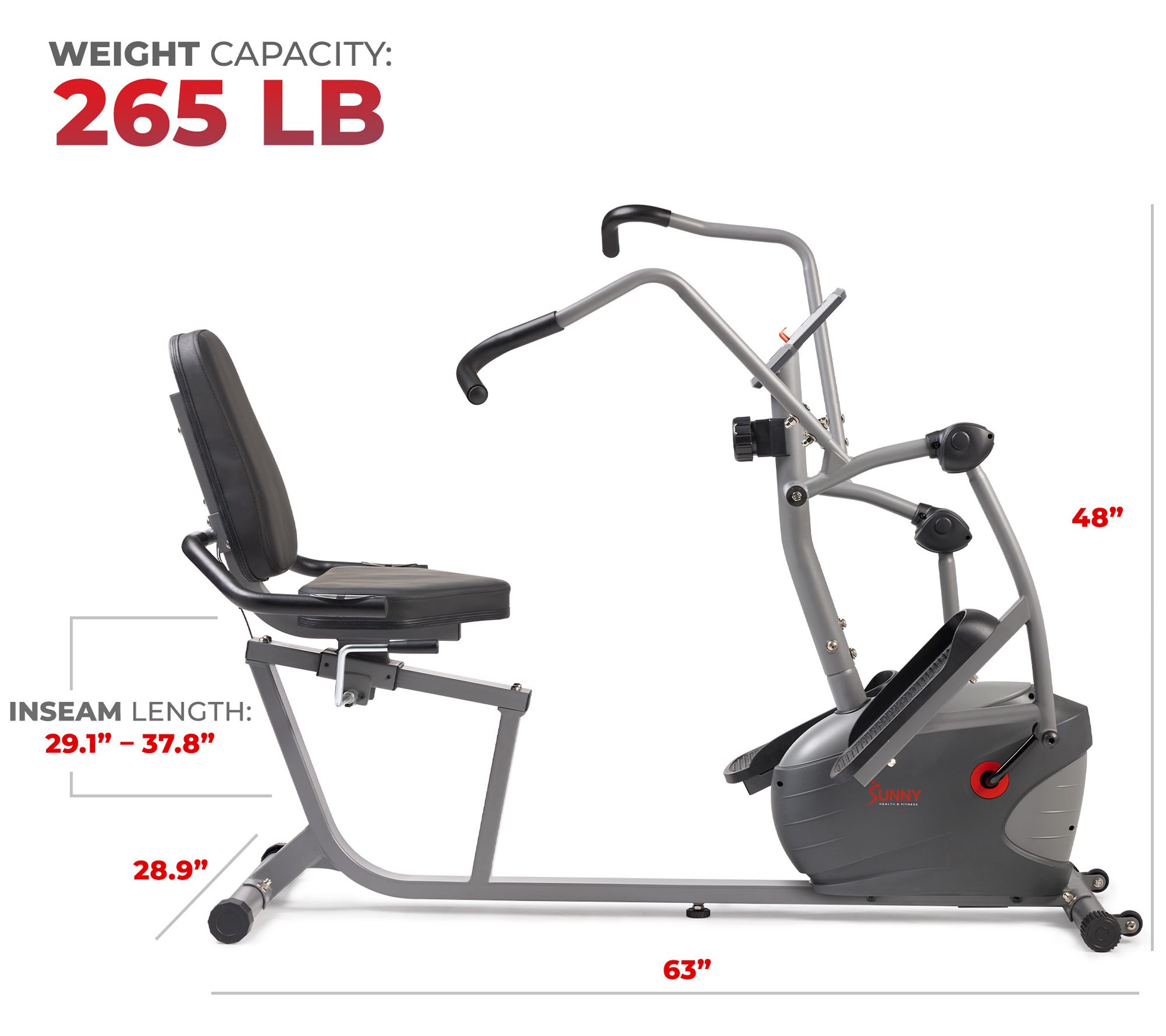 Sunny Health Fitness Recumbent Elliptical