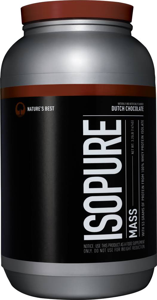 Isopure Mass, Dutch Chocolate - 112 oz