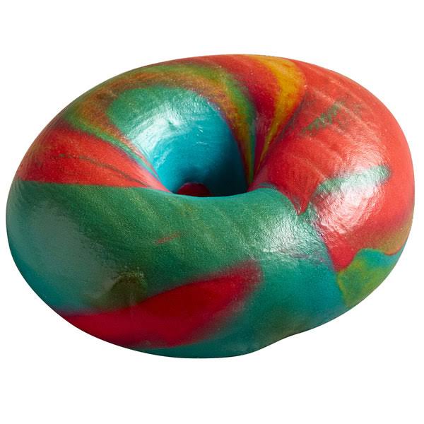Original Bagel 4.5 oz. New York Style Rainbow Bagel - 75/Case