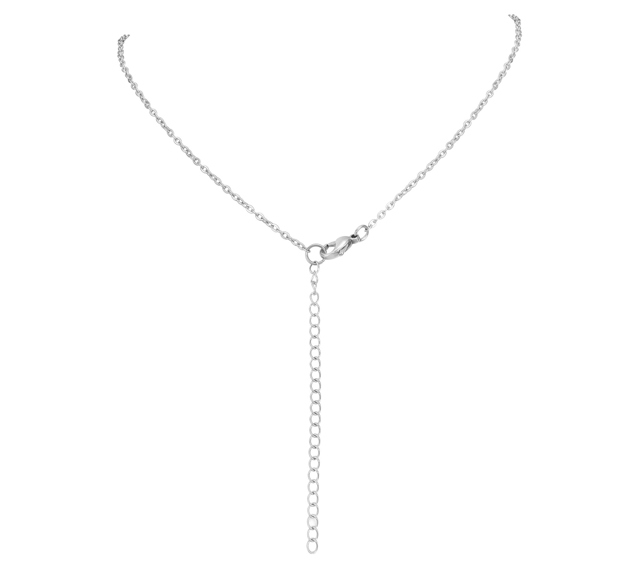 Steel by Design Tri Color Multi Heart Necklace