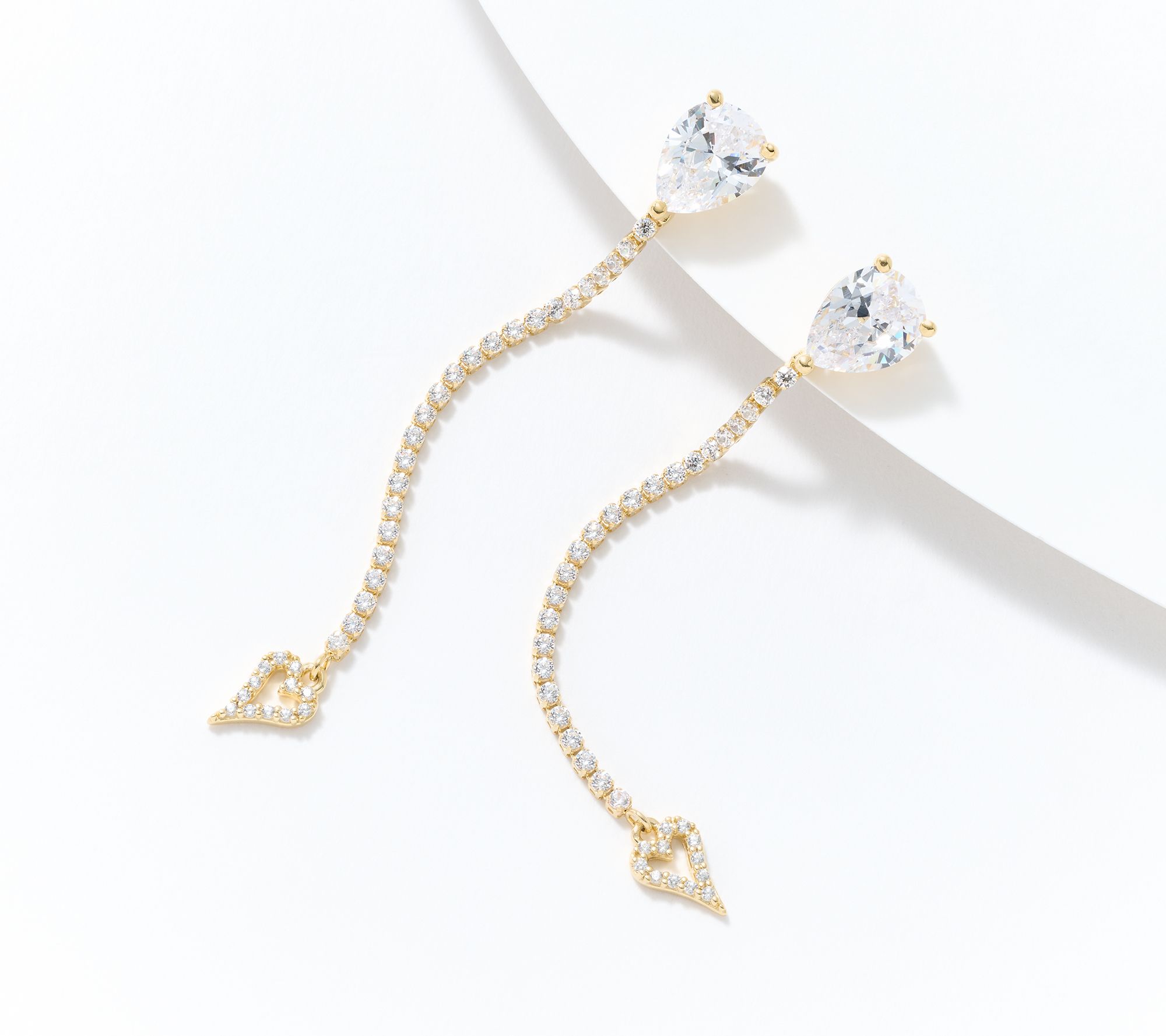 Diamonique x Jennifer Miller Convertible Pear Earrings Sterling Silver