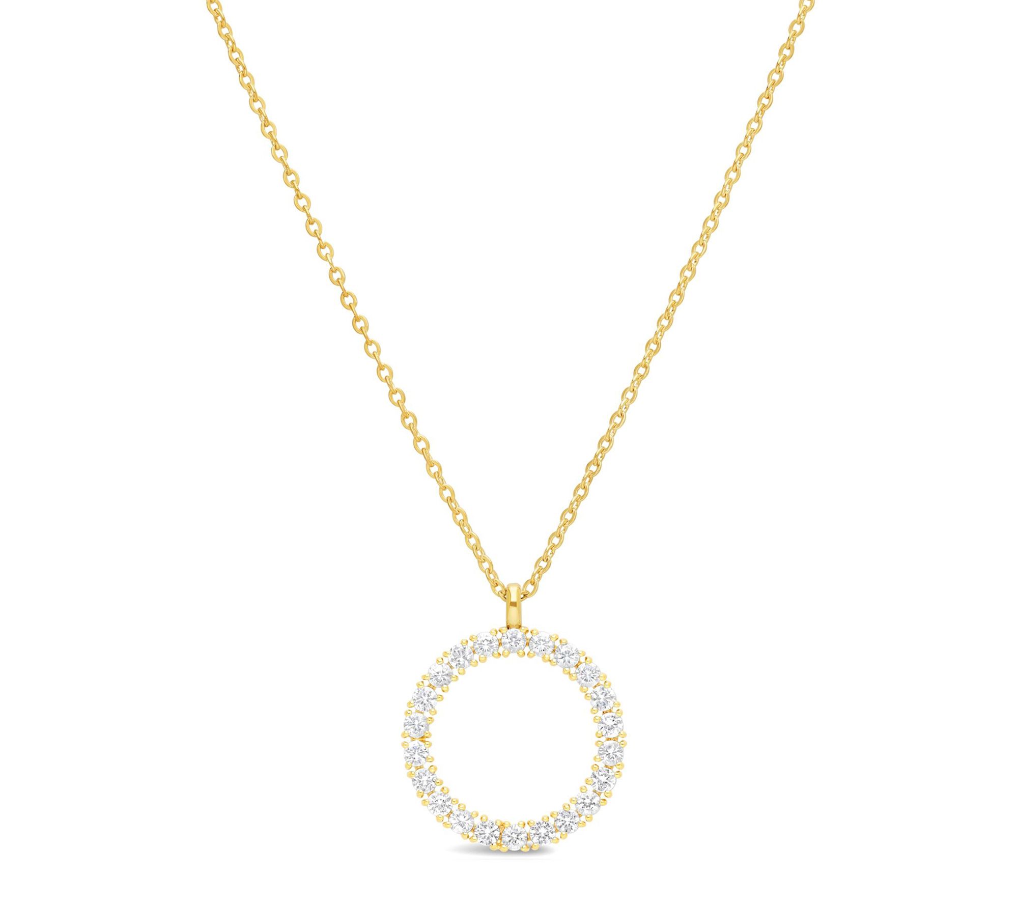 Ariva 18K Gold Clad White Topaz Cleo Necklace
