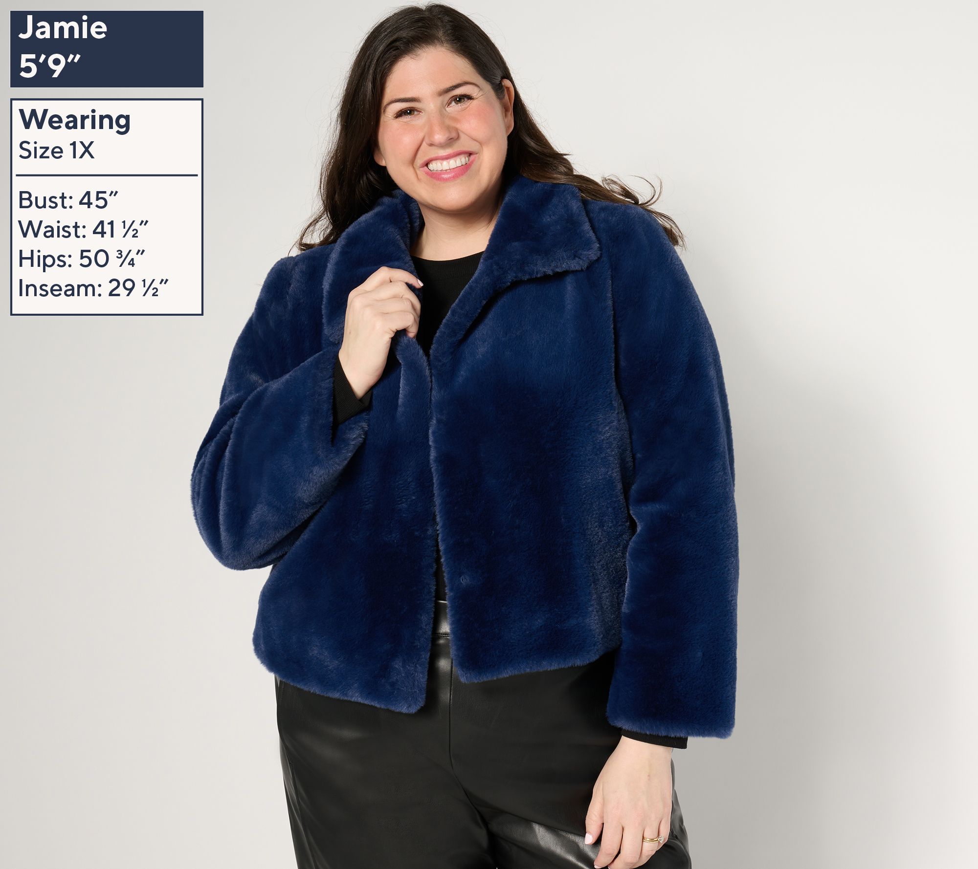 Dennis Basso Faux-Fur Cropped Jacket w/ Convertible Collar