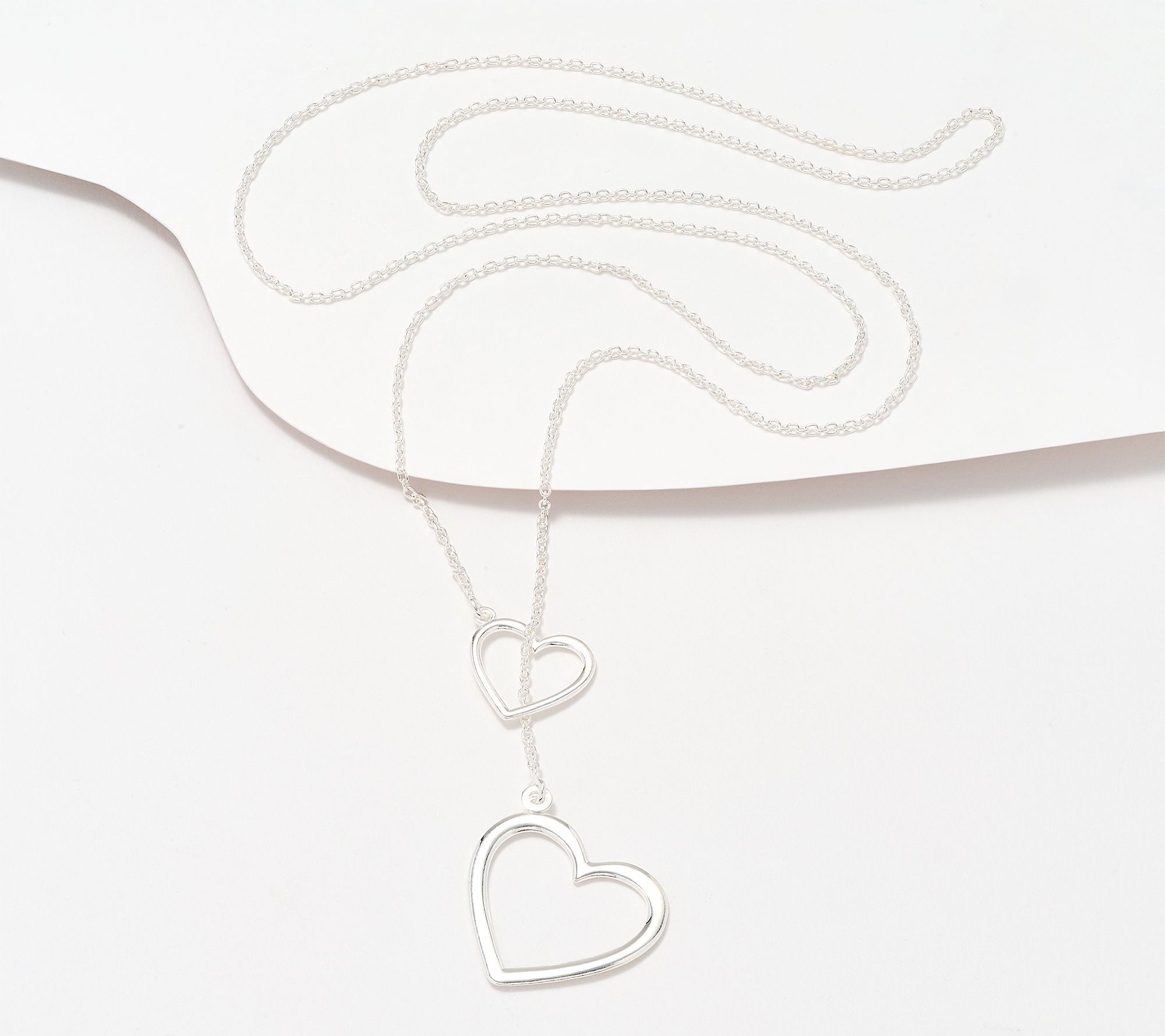 UltraFine 950 Silver Heart Toggle Diamond Cut 26