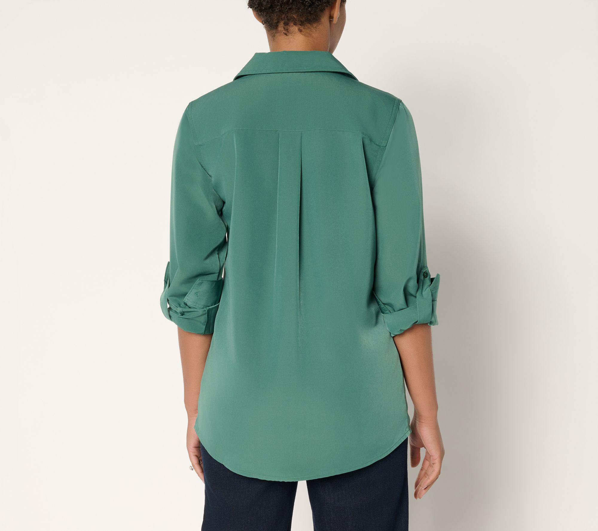 Denim & Co. Essentials Original Button Front Utility Tunic