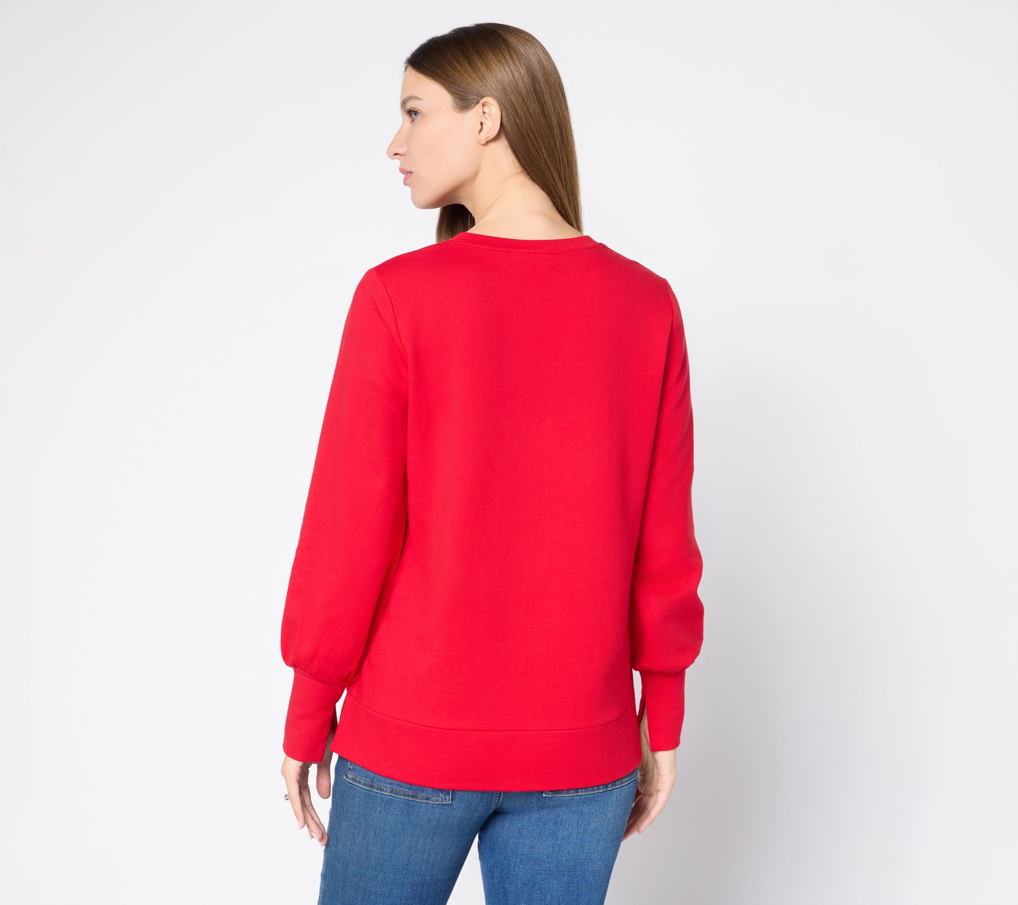 Jingle Belles by Kim Gravel Sequin Holiday Lights Knit Top