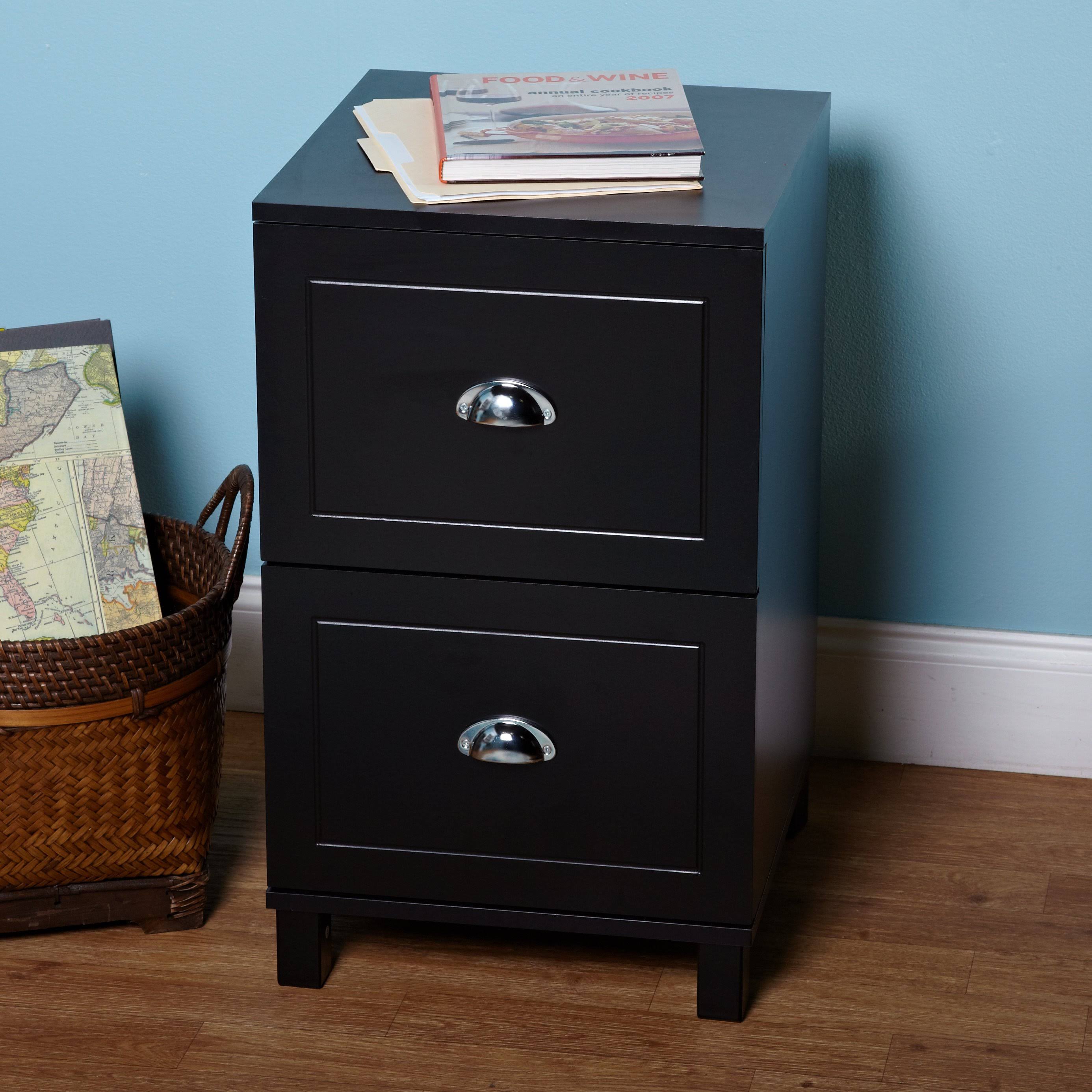 Bradley 2-Drawer Vertical Filing Cabinet Black