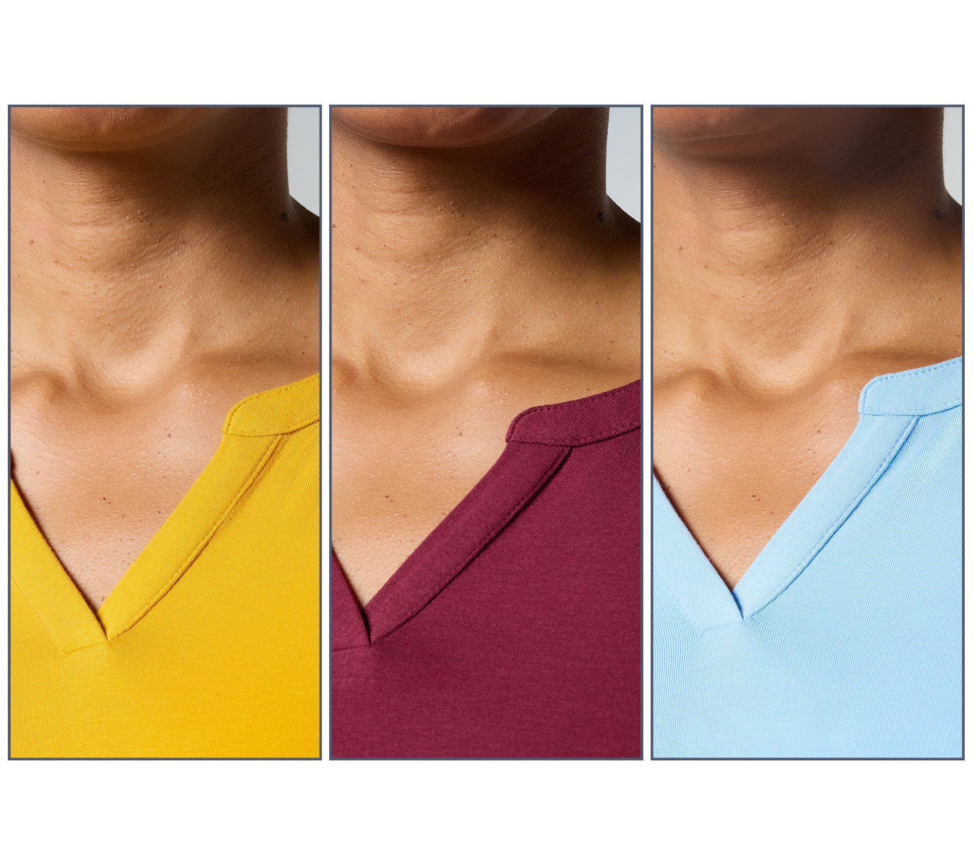 Denim & Co. Essentials So Soft Jersey 3-Pack Long Sleeve Tops