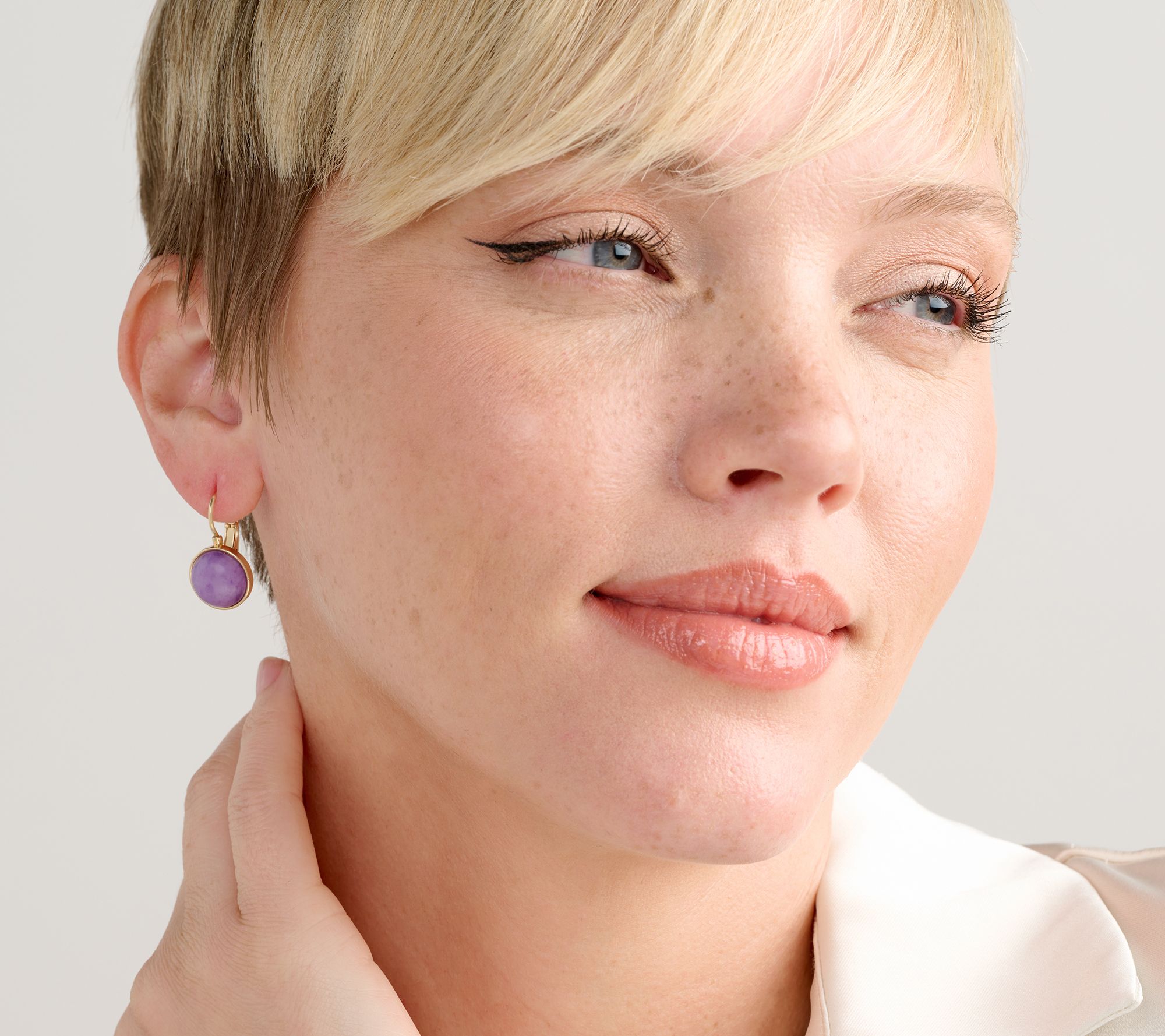 Joan Rivers Set of 2 Simulated Stone Leverback Earrings