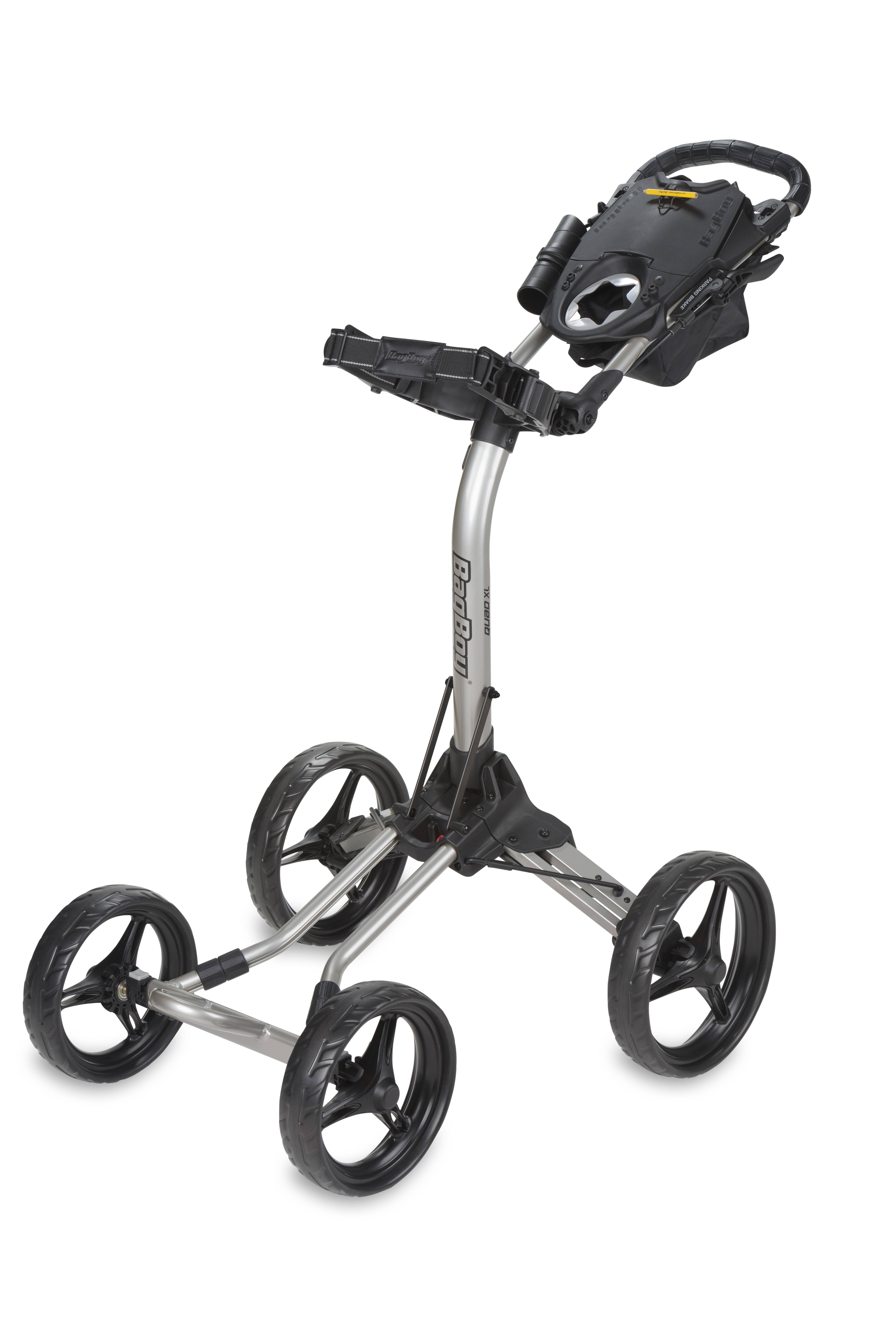 Bag Boy Quad XL Push Cart - Silver/Black
