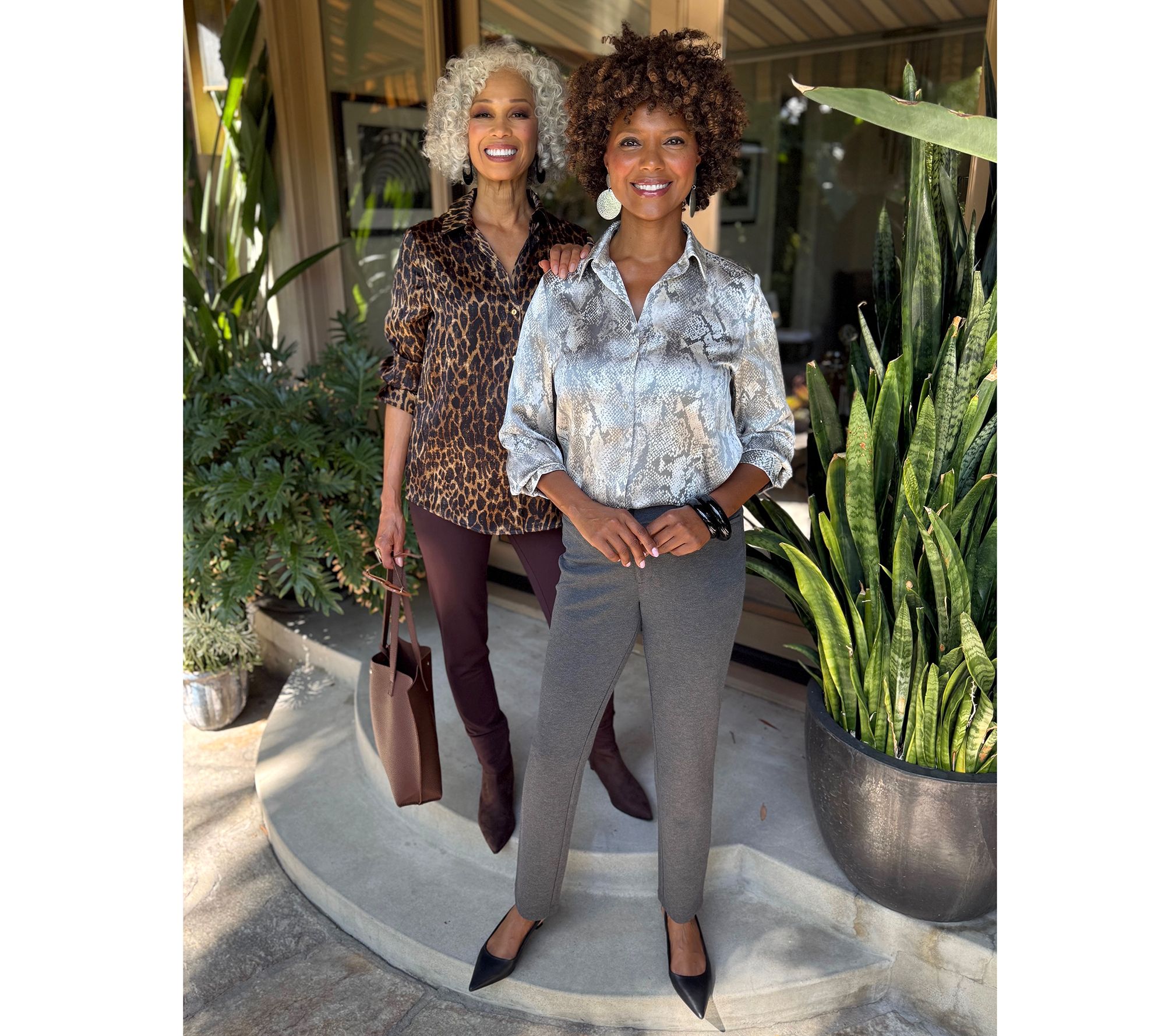 BEAUTIFUL by Lawrence Zarian The Joy Satin Button-Front Blouse