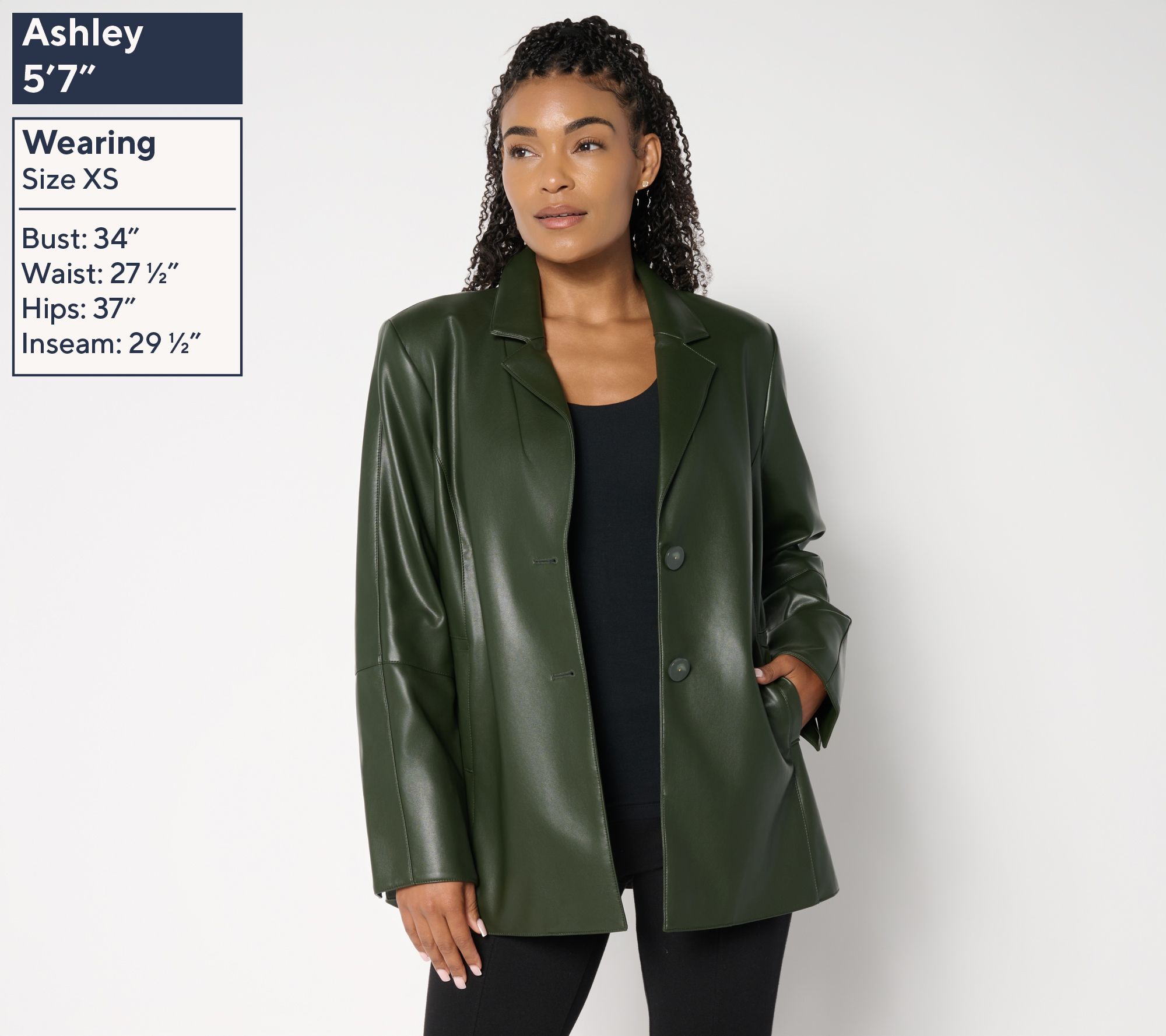 Dennis Basso Regular Luxe Faux Leather Jacket