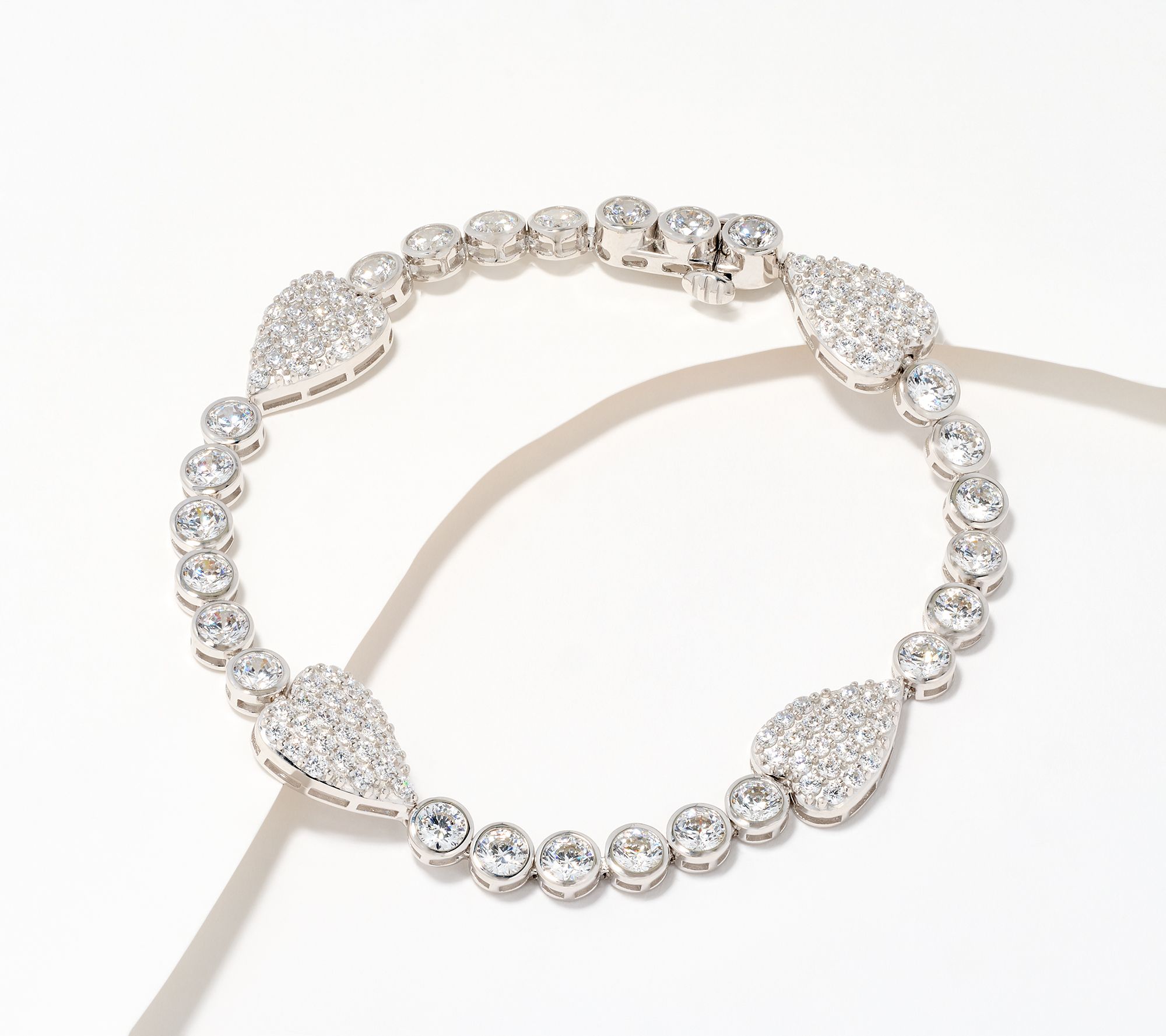 Diamonique x Jennifer Miller Motif Station Bracelet, Sterling Silver