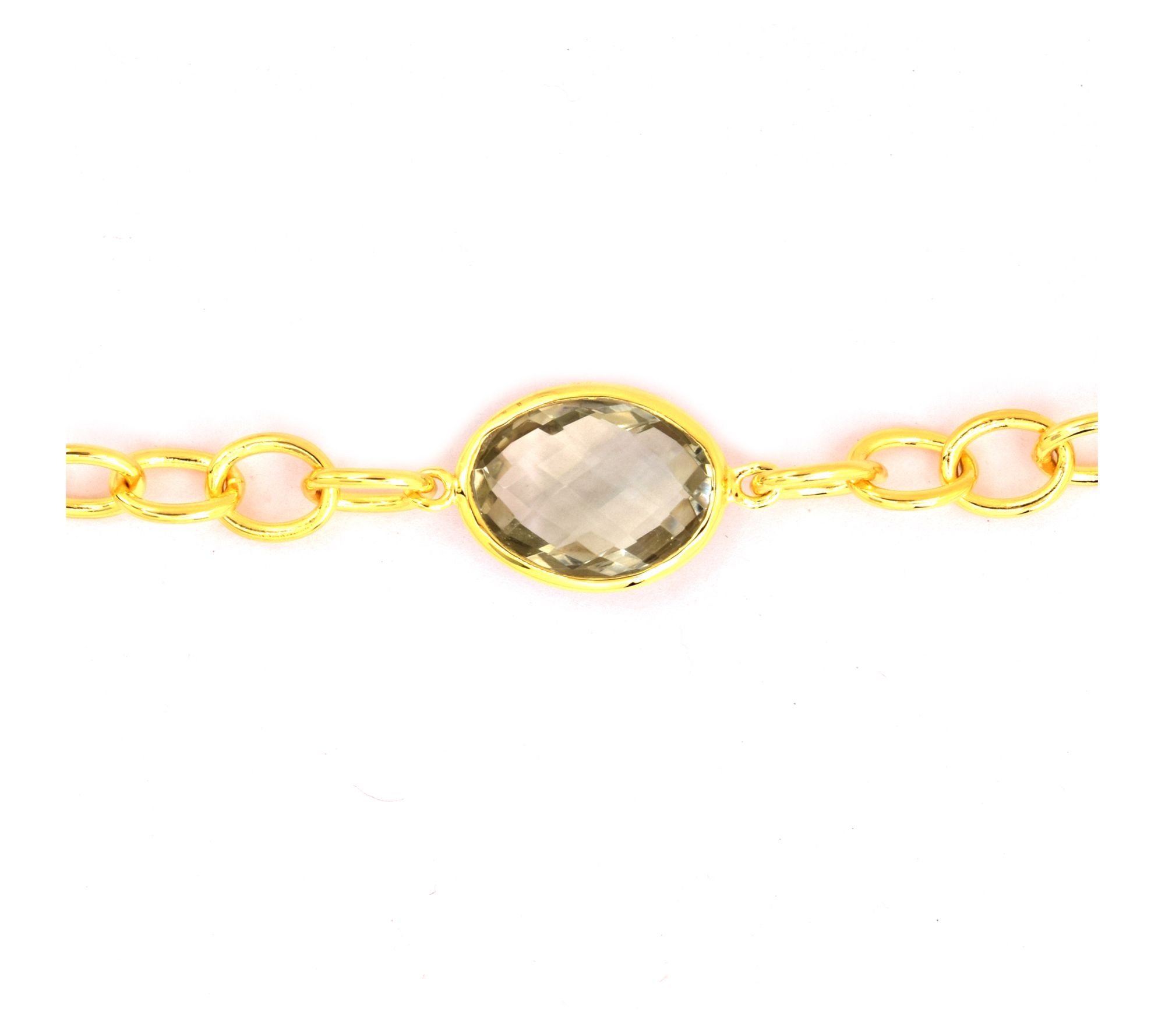 Affinity Gems Prasiolite Bracelet, 14K Gold Plated