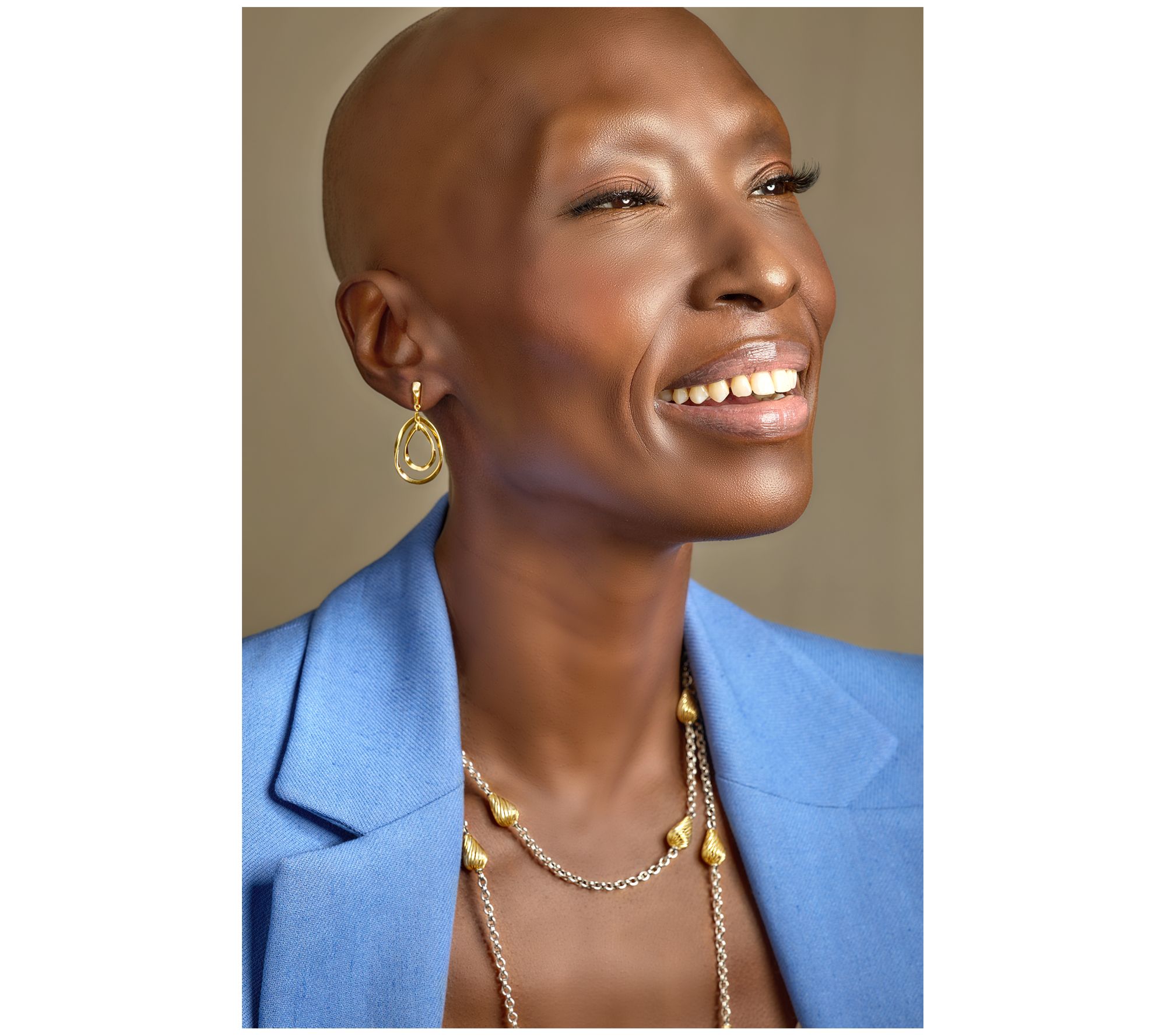 Christian James by Scott Grimes 14K Gold Clad Double Ripple Earrings