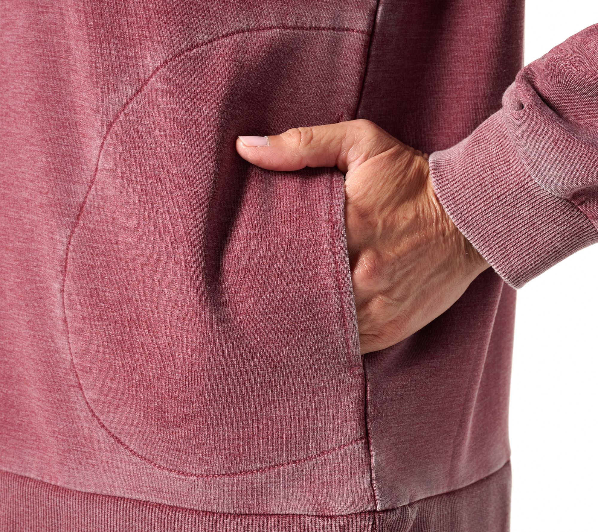 LOGO by Lori Goldstein French Terry Pleat-Detail Sweatshirt