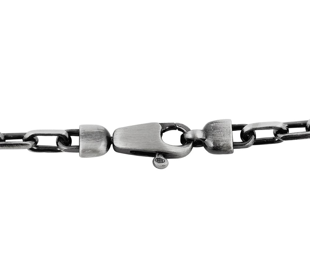 Or Paz Sterling Silver Men's Chain Link Bracelet