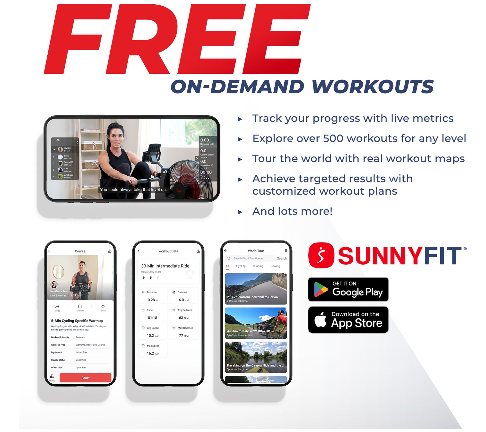 Sunny Health SMART Foldable Magnetic Rower