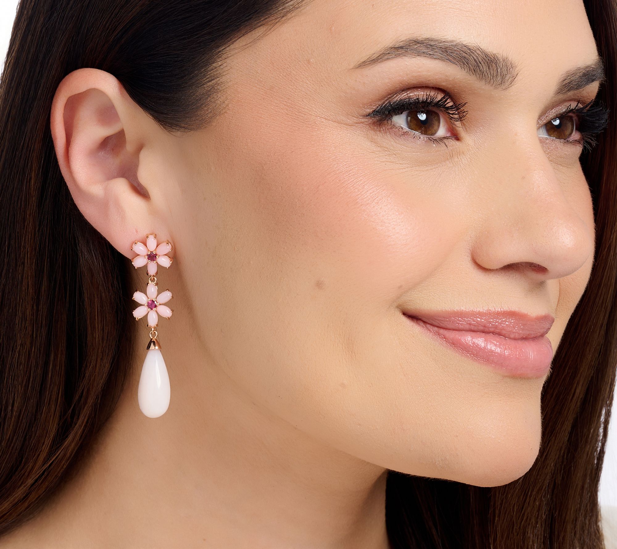 JEN by Jennifer Miller Broilette Pink Opal Earrings, Sterling Silver