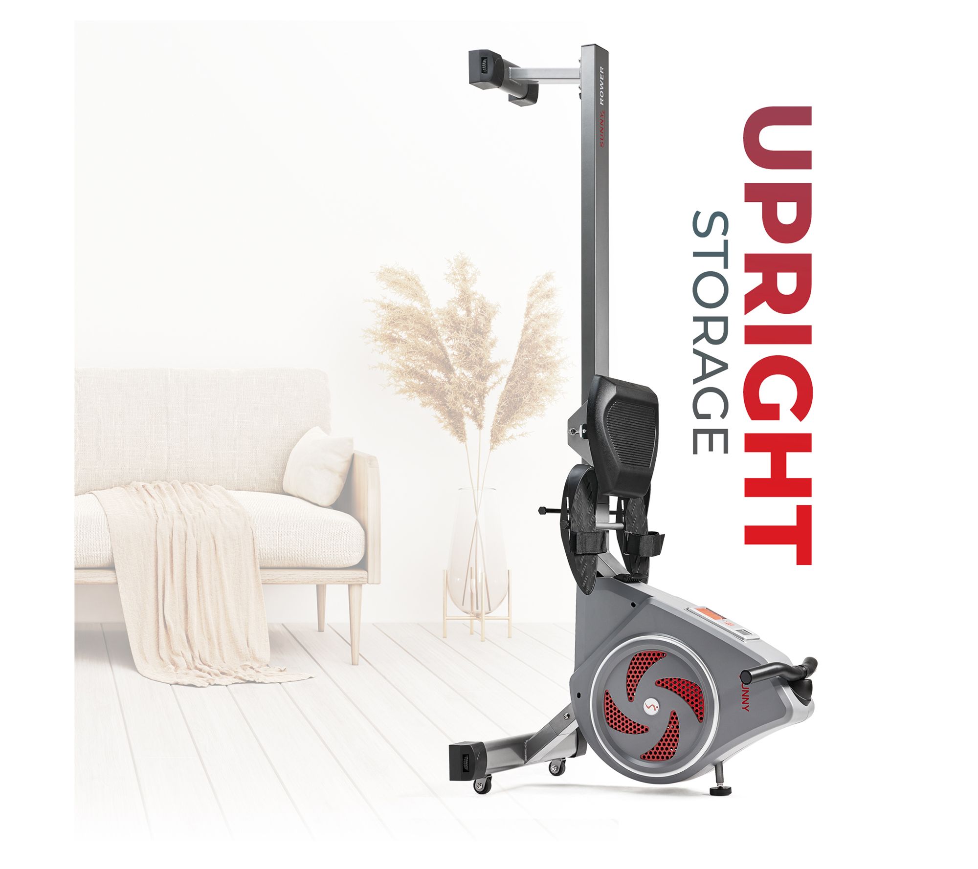 Sunny Health & Fitness Dynamic Air Rower w/ Sun nyFit App