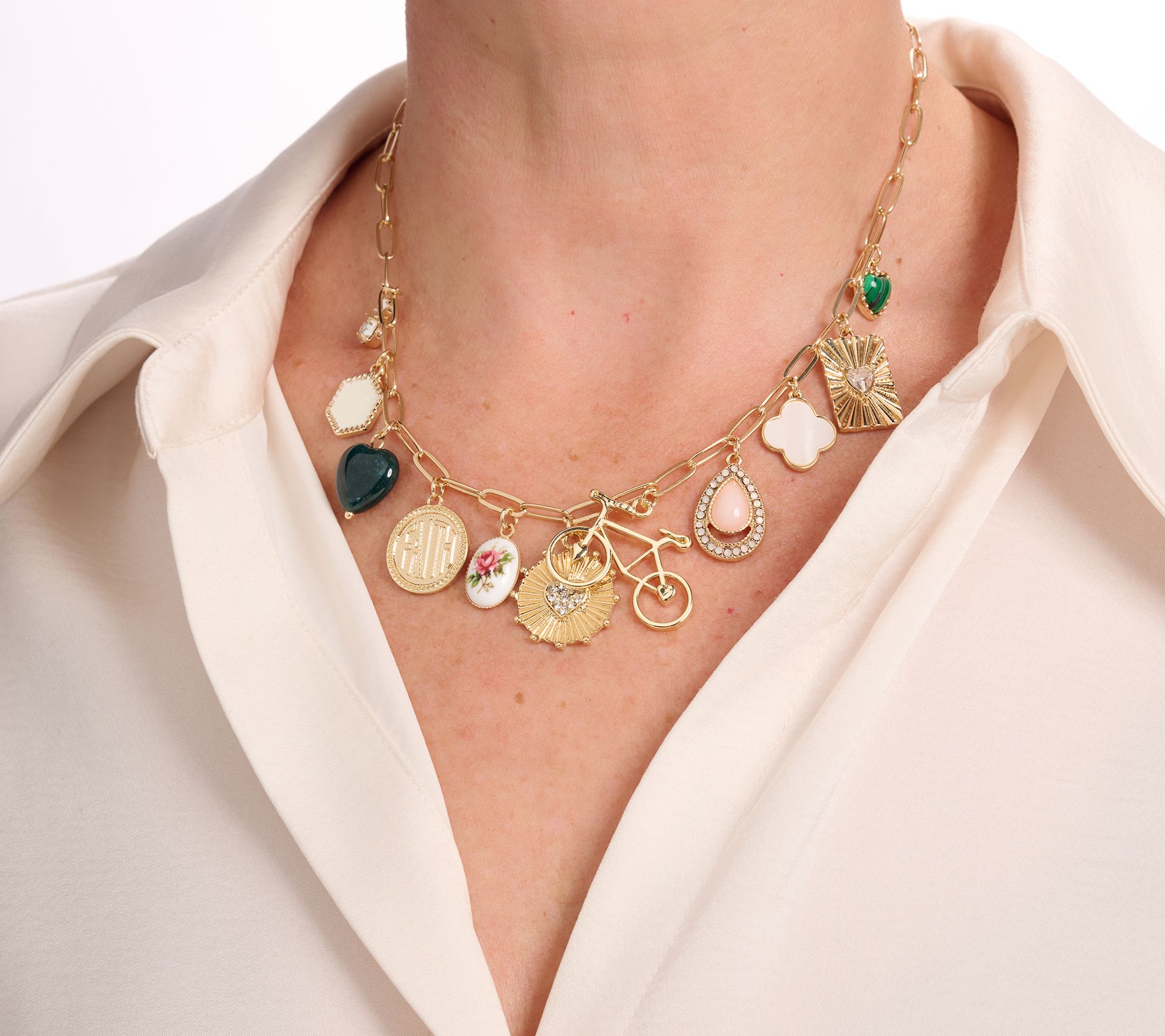 Susan Graver Eclectic Charm Necklace