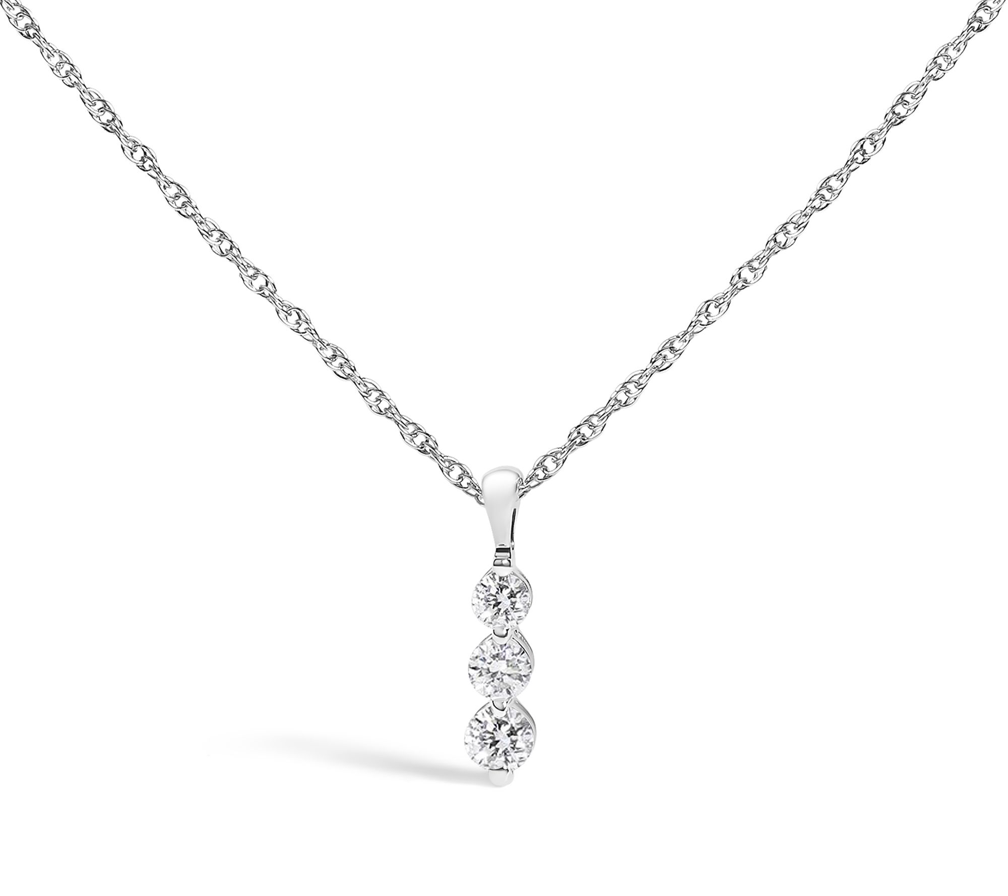 Haus of Brilliance Lab Grown Diamond Drop Necklace, Sterling
