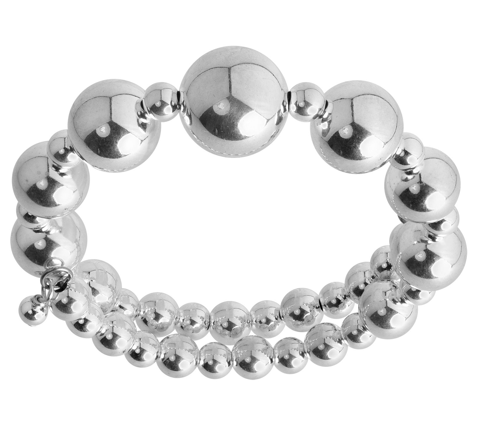 American West Classics Sterling Silver Beaded Coil Bracelet