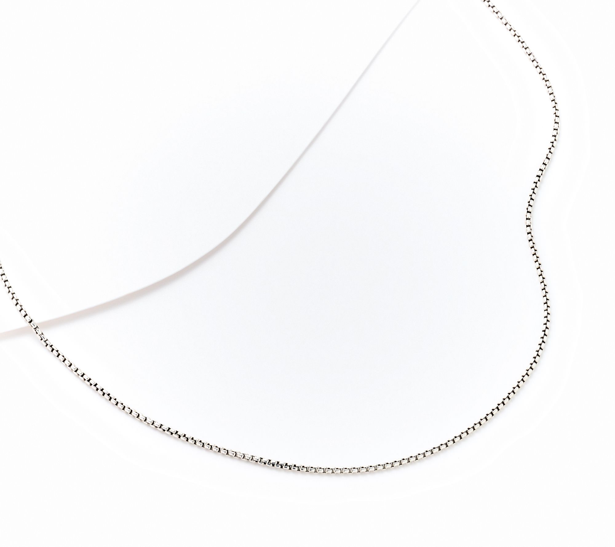 JAI Sterling Silver 1.6mm Baby Box Chain 20