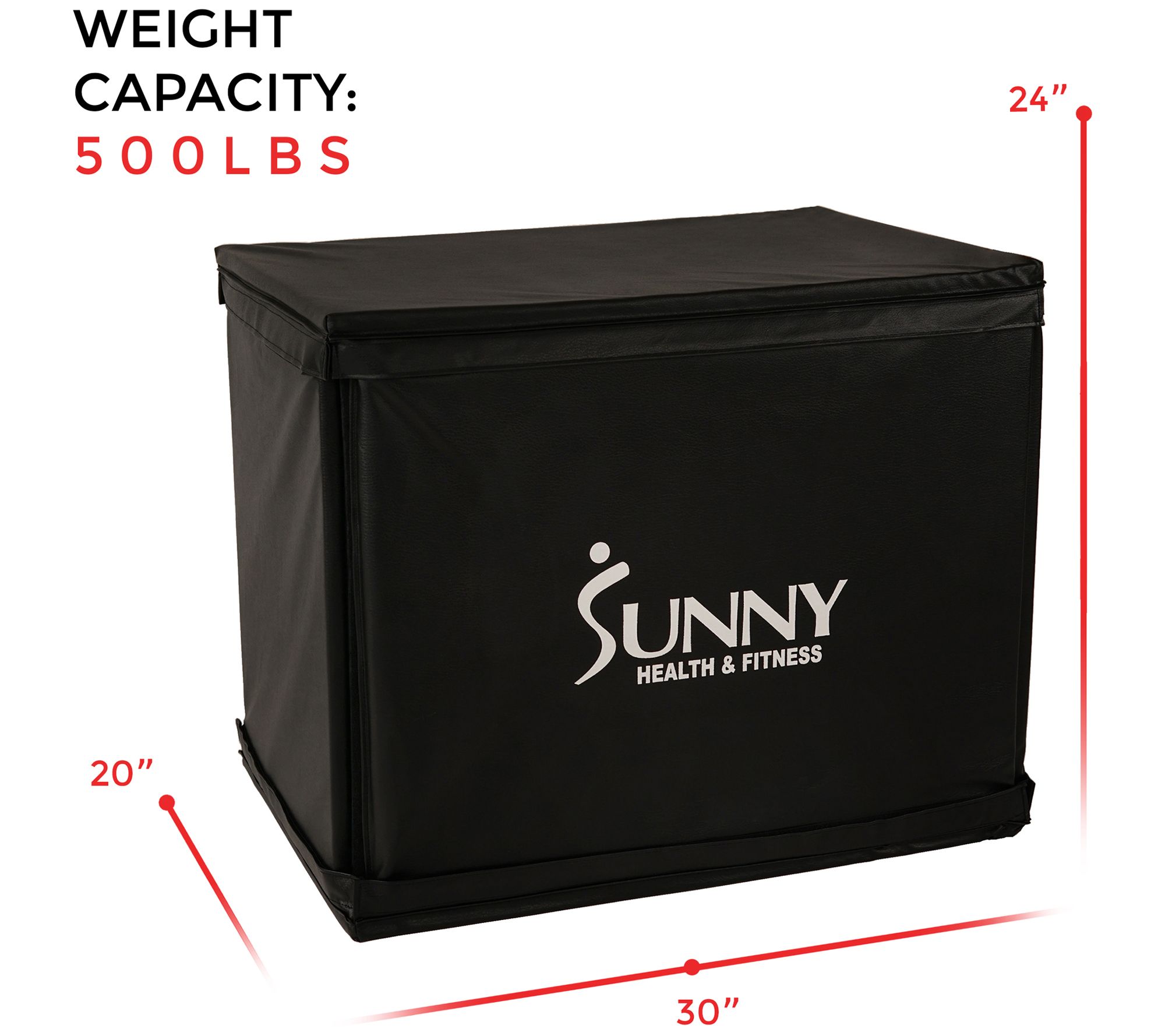 Sunny Health & Fitness Wood Plyo Box with Cover