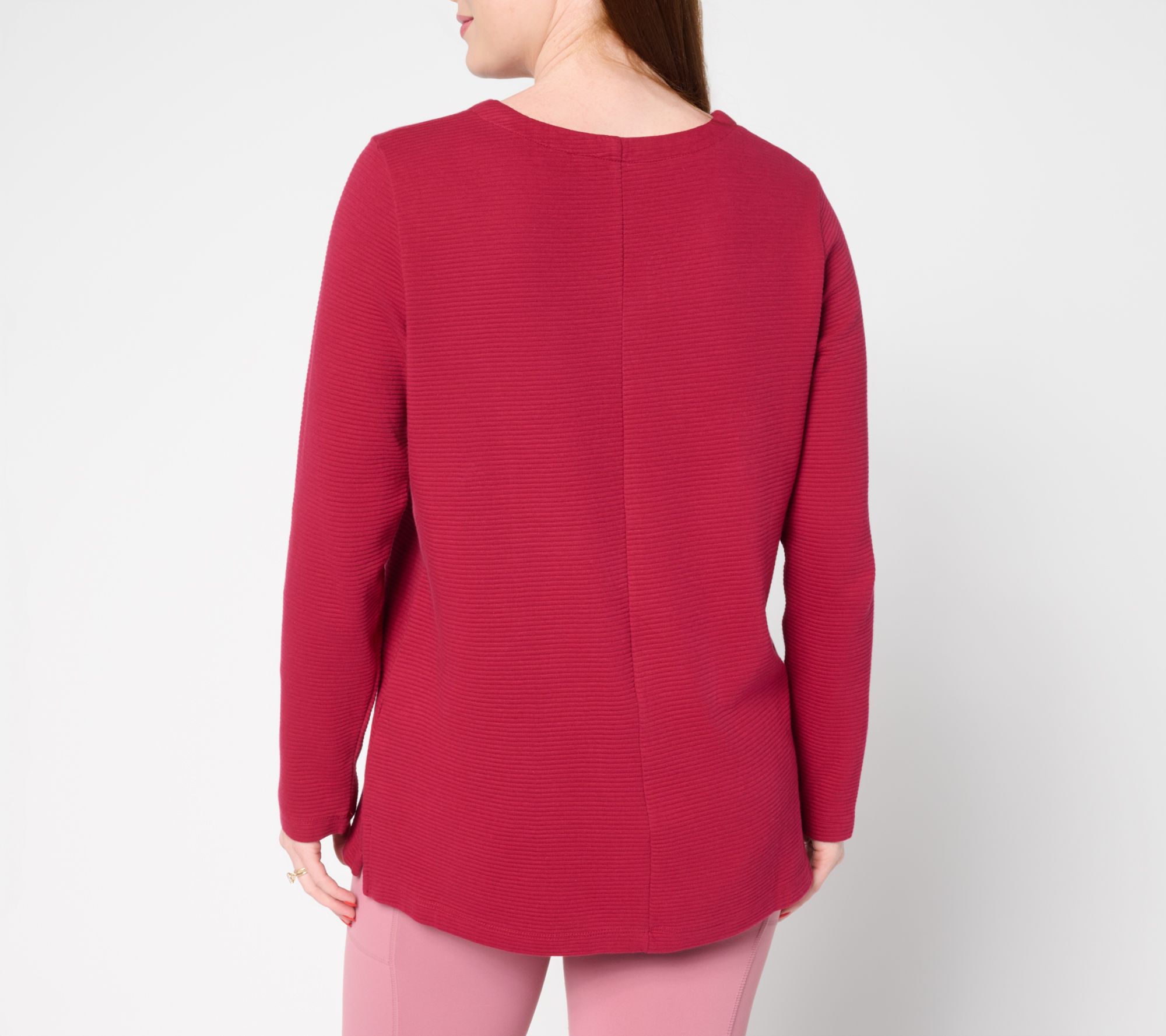 Denim & Co. Active Regular Ottoman Tunic with Seam Details