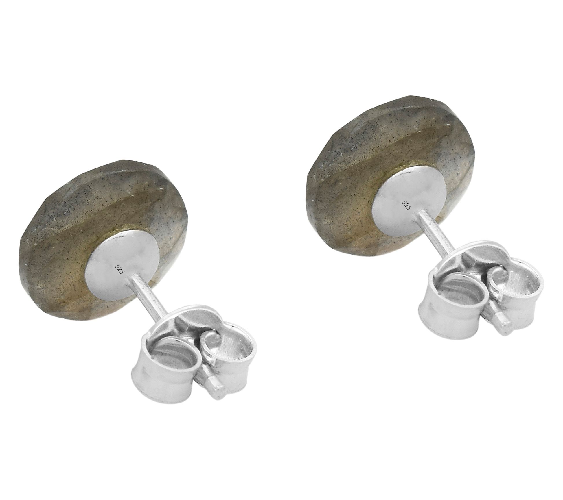 Affinity Gems Round Labradorite Stud Earrings,Sterling