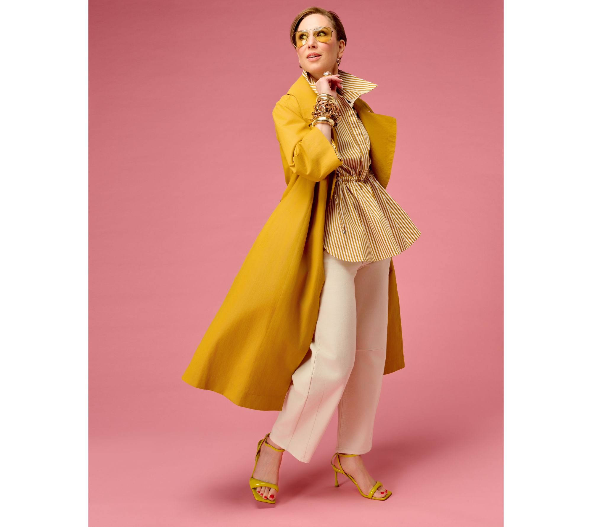 Carla Rockmore Collection Regular Taffetta Trench Coat