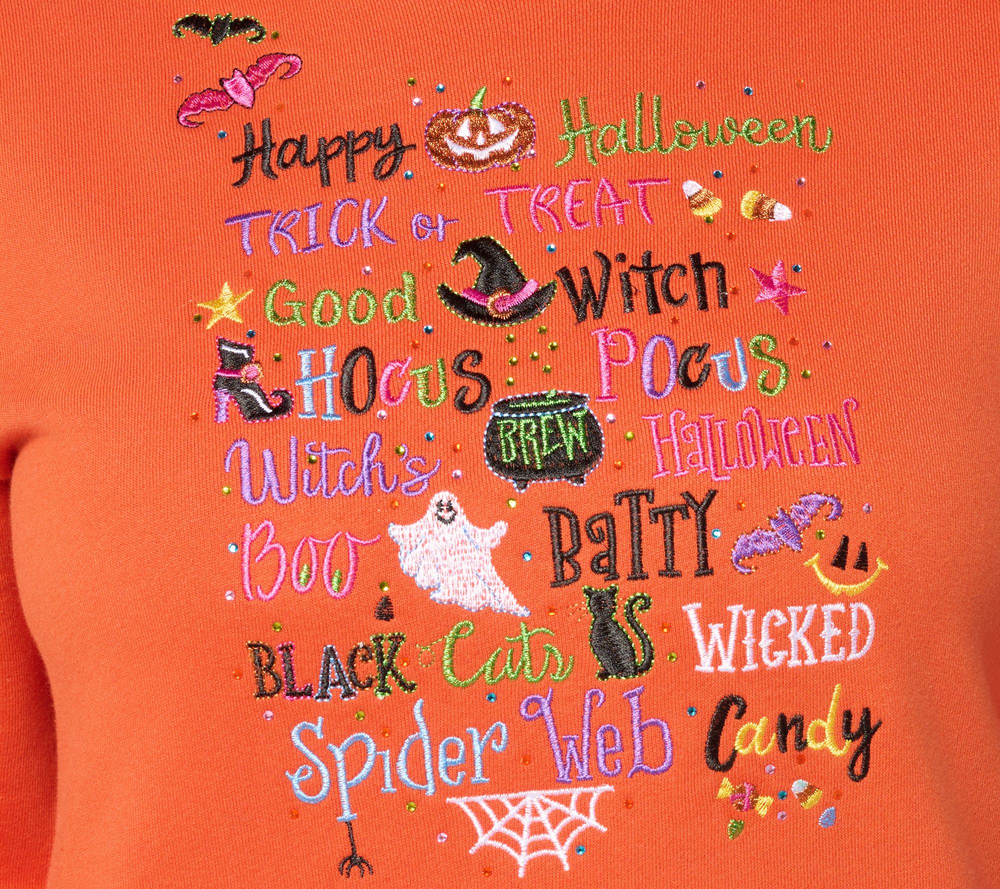 Quacker Factory Come in for a Spell Fleece Sweatshirt