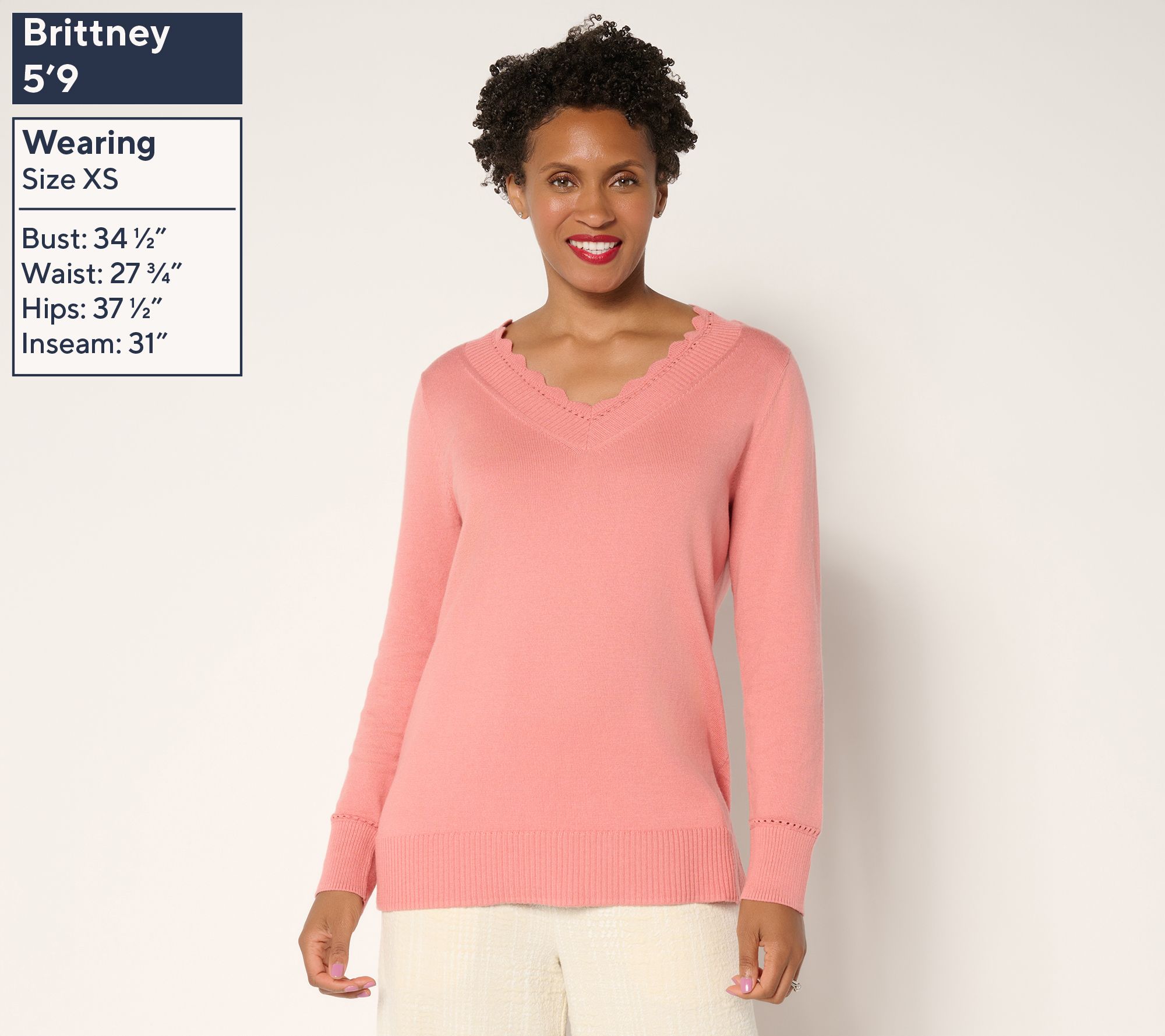 BEAUTIFUL by Lawrence Zarian V- Neck Pullover Sweater