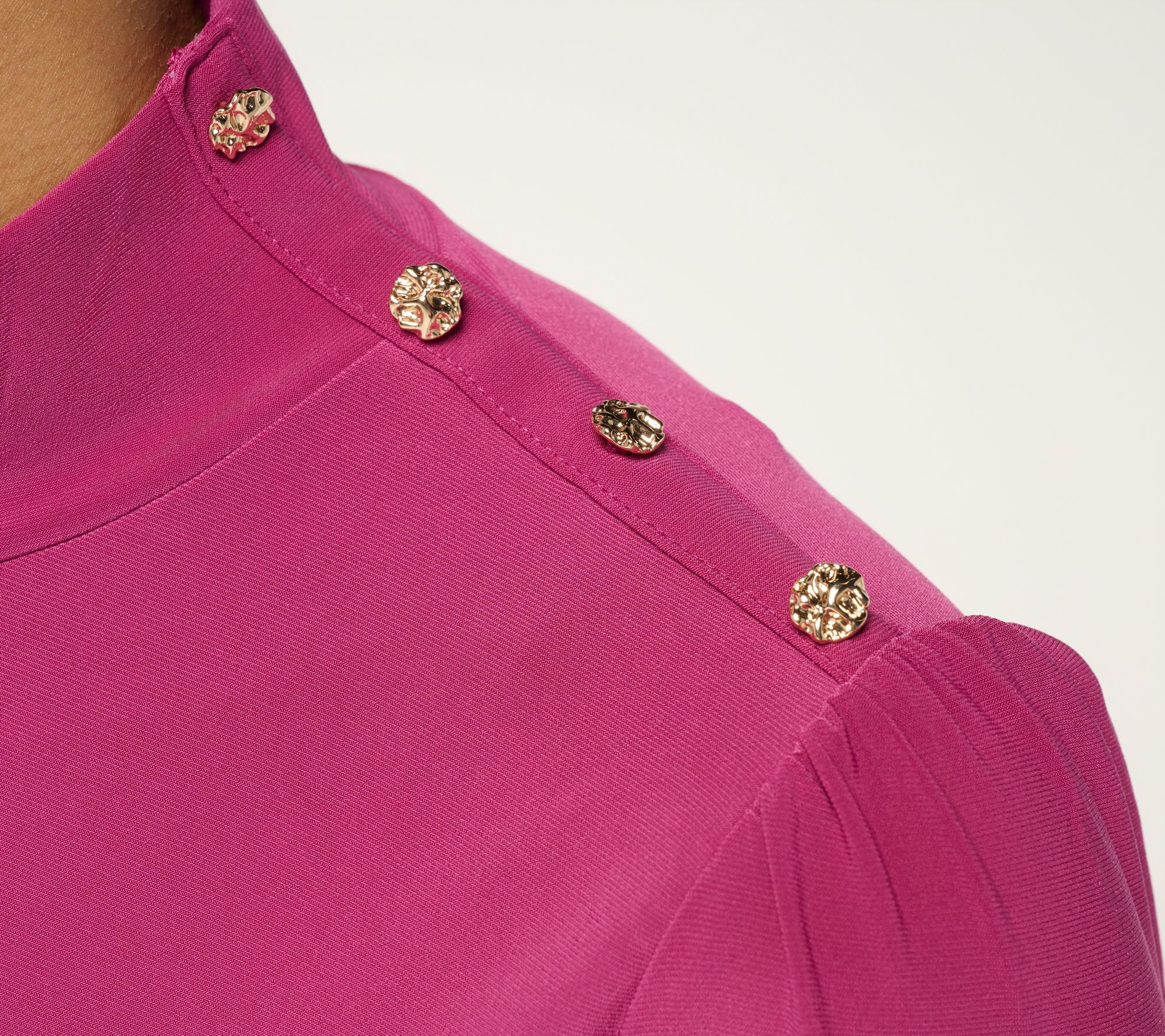 Dennis Basso Regular Italia Knit Mock Neck Soft Peplum Top