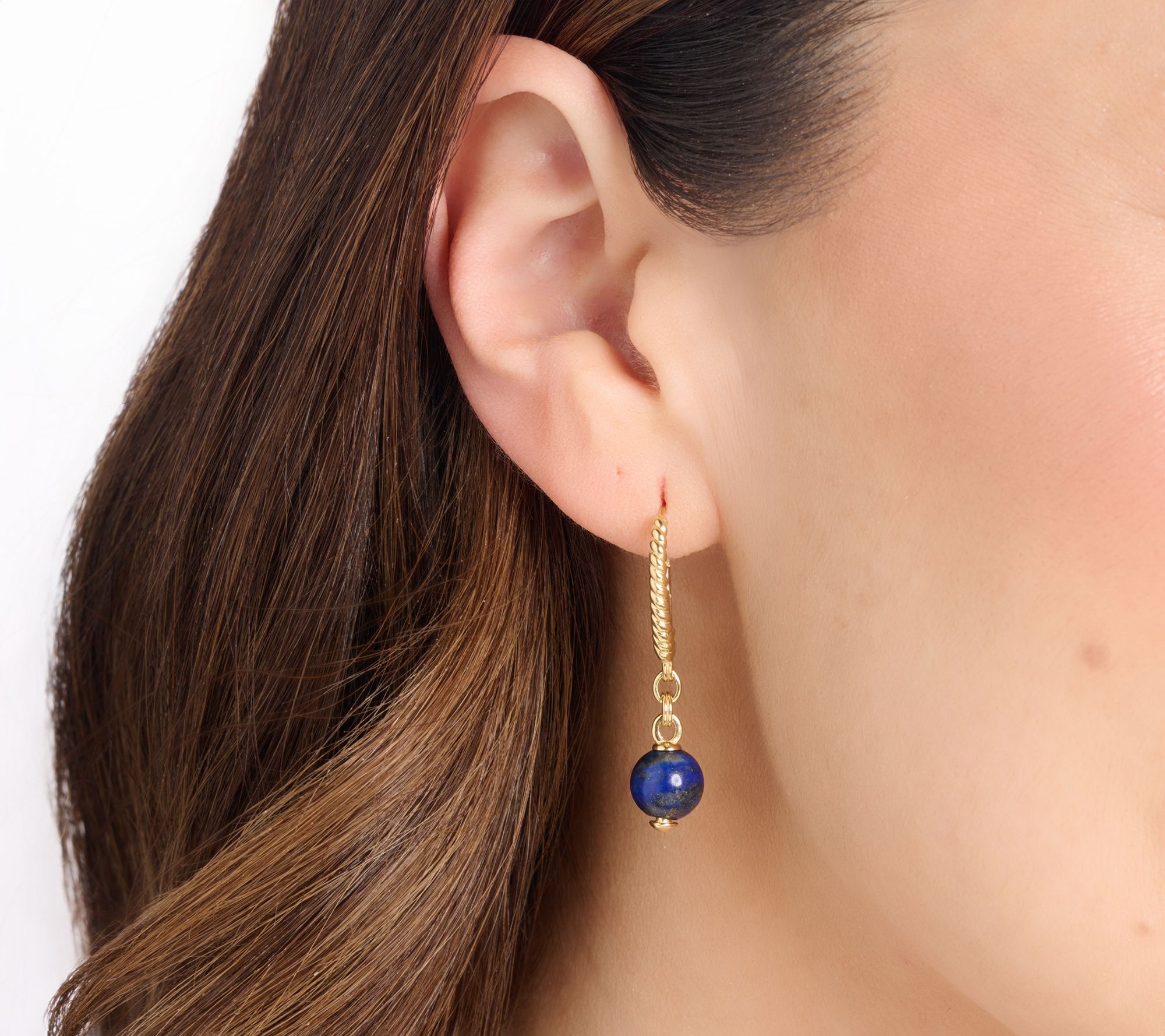 Christian James Sterling Silver Gemstone Bead Earrings