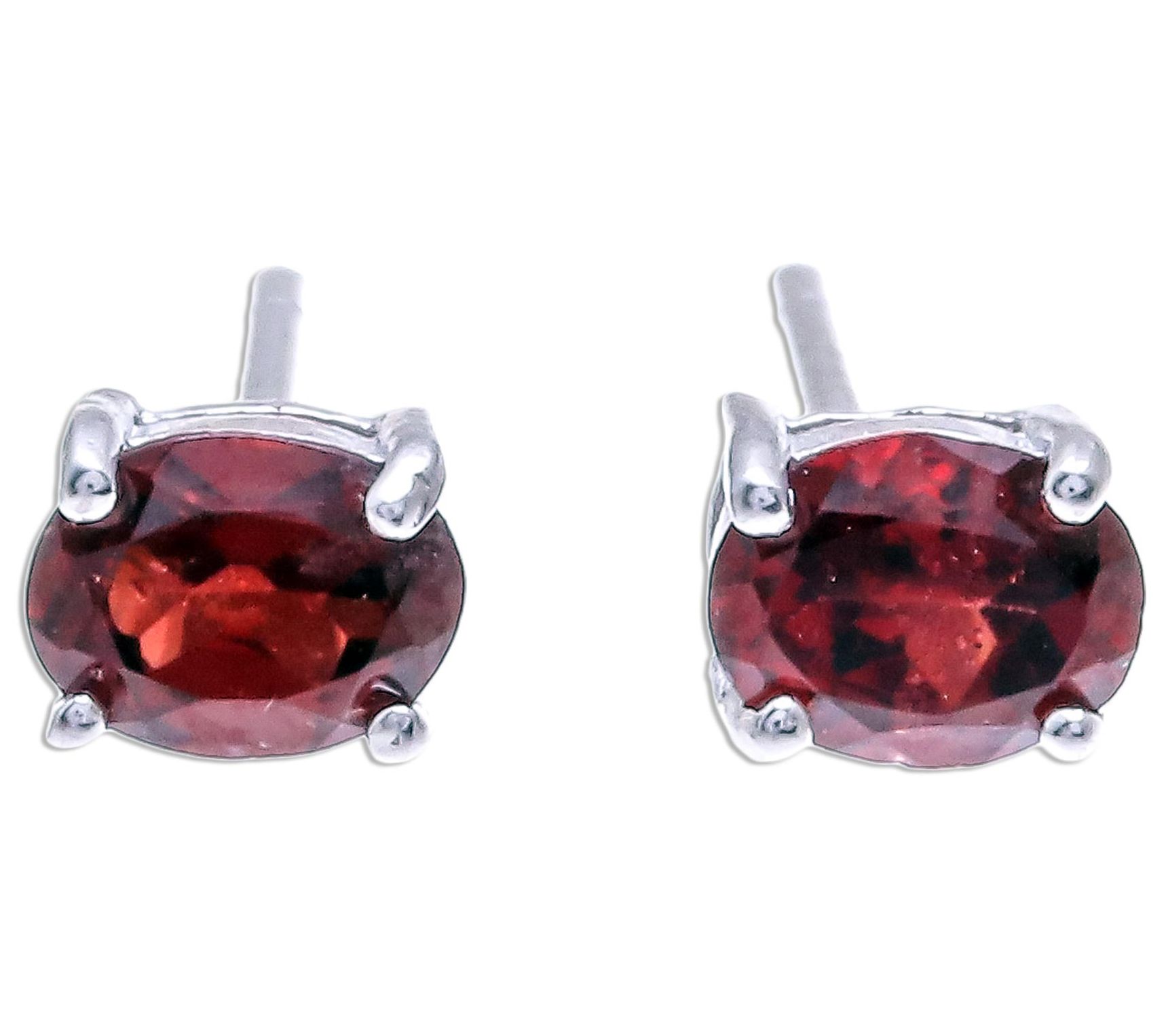 Novica Artisan Crafted Sterling Fiery Garnet St ud Earrings