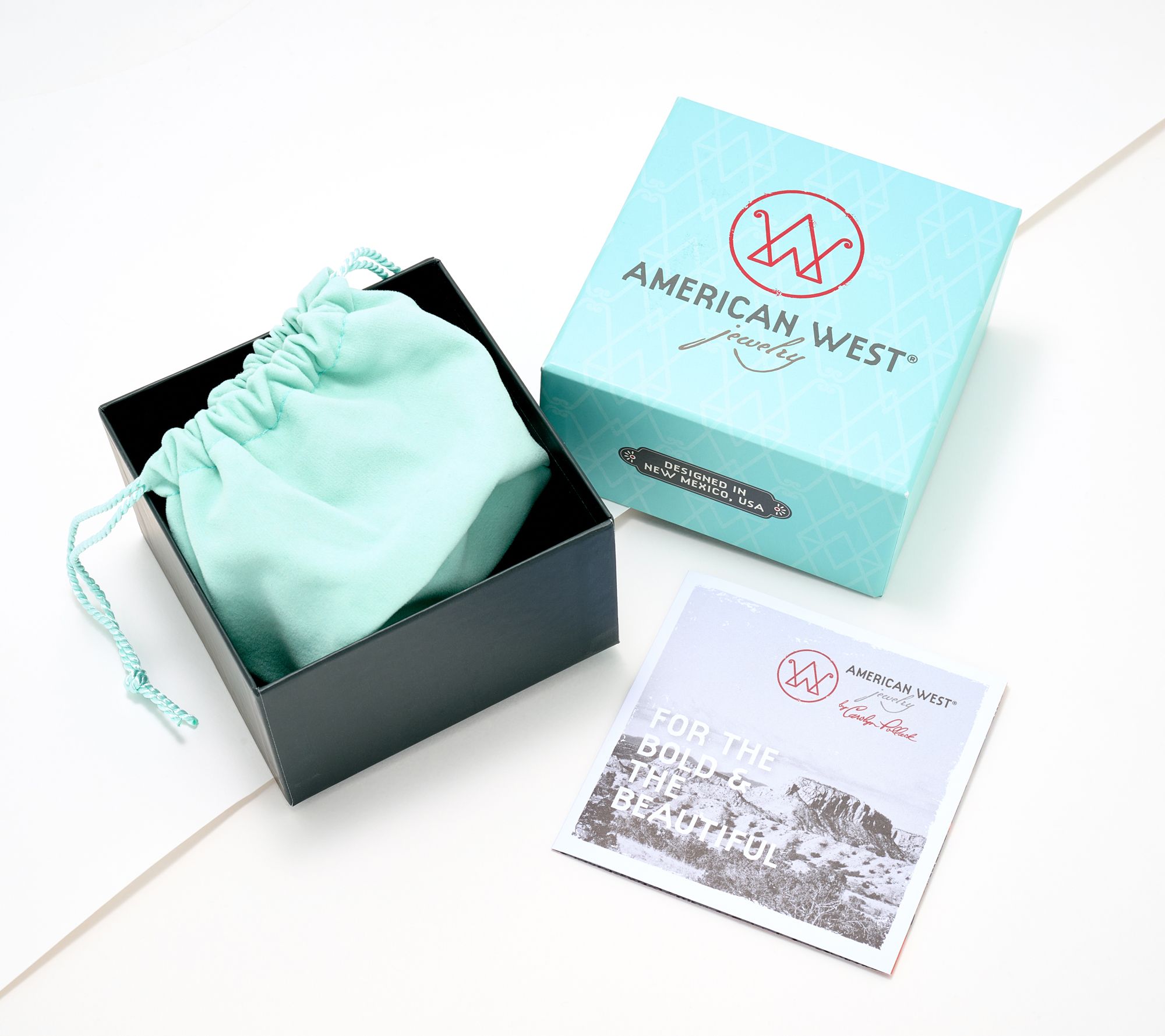 American West Sterling Silver Pear Gemstone Squash Blossom Cuff Bracelet