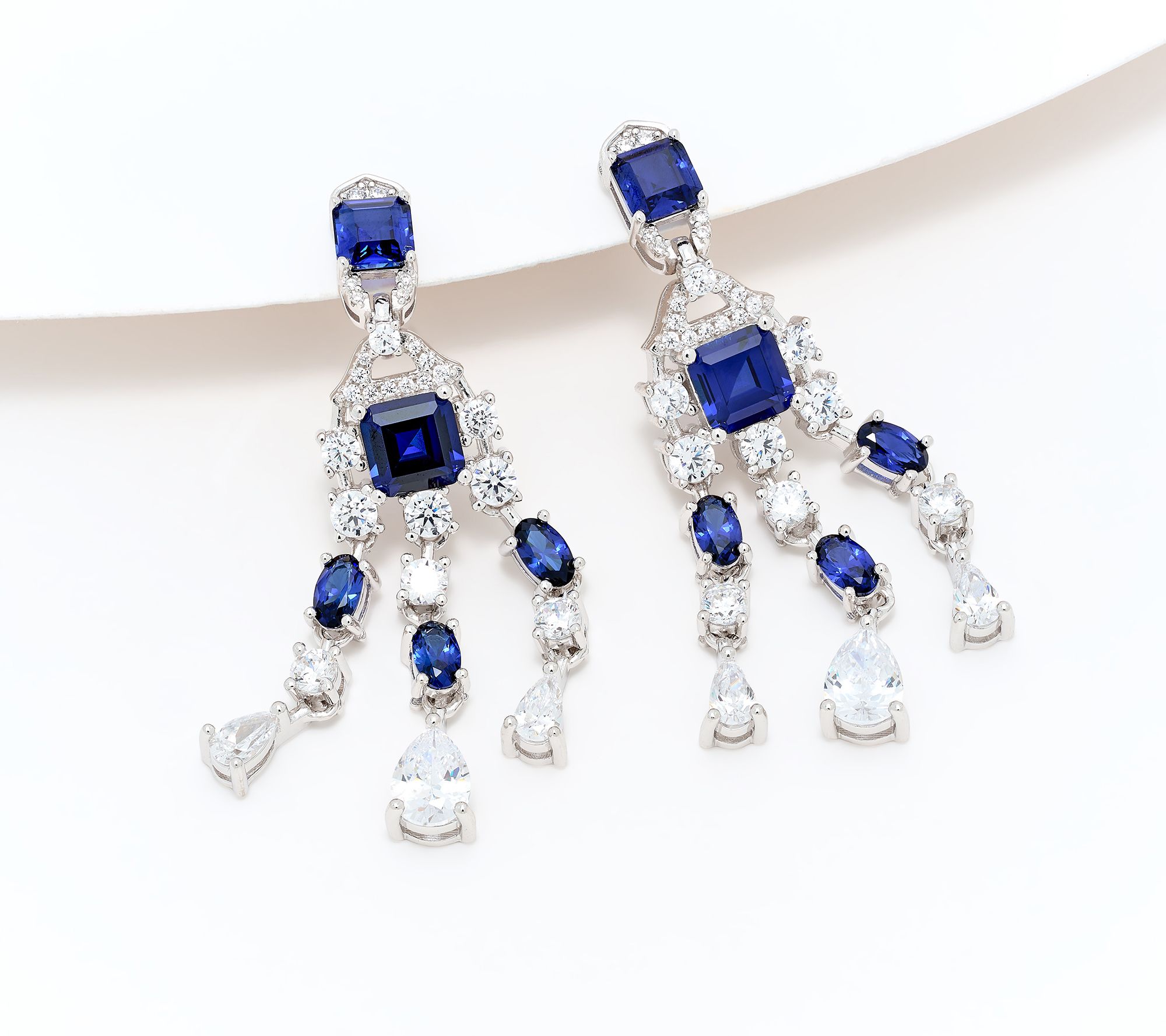 Kathy Hilton x Anna Zuckerman Red Carpet Chandelier Earrings, Sterl