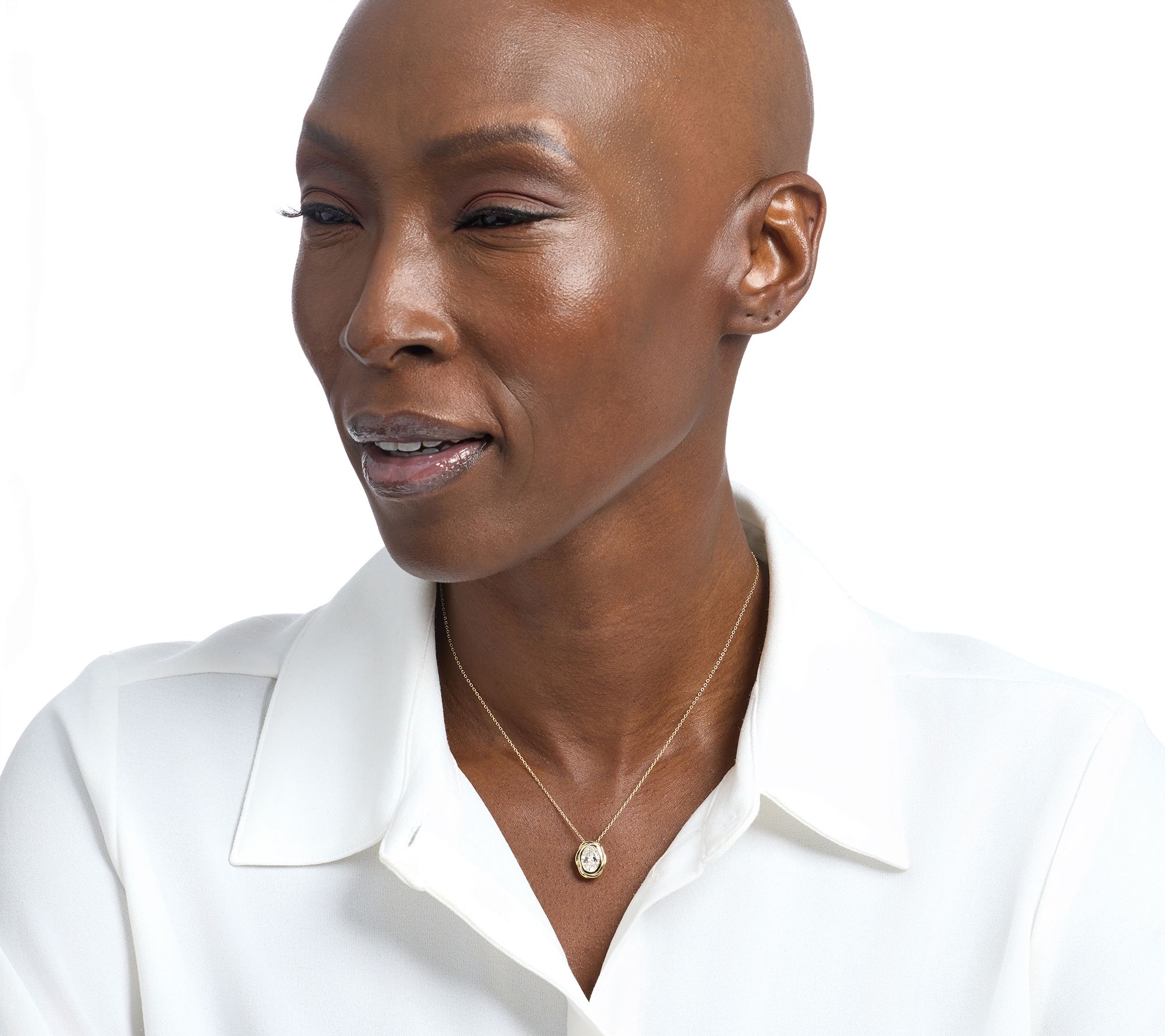 XO TACORI Lab Grown Diamond 1.50 cttw Oval Necklace, 14K