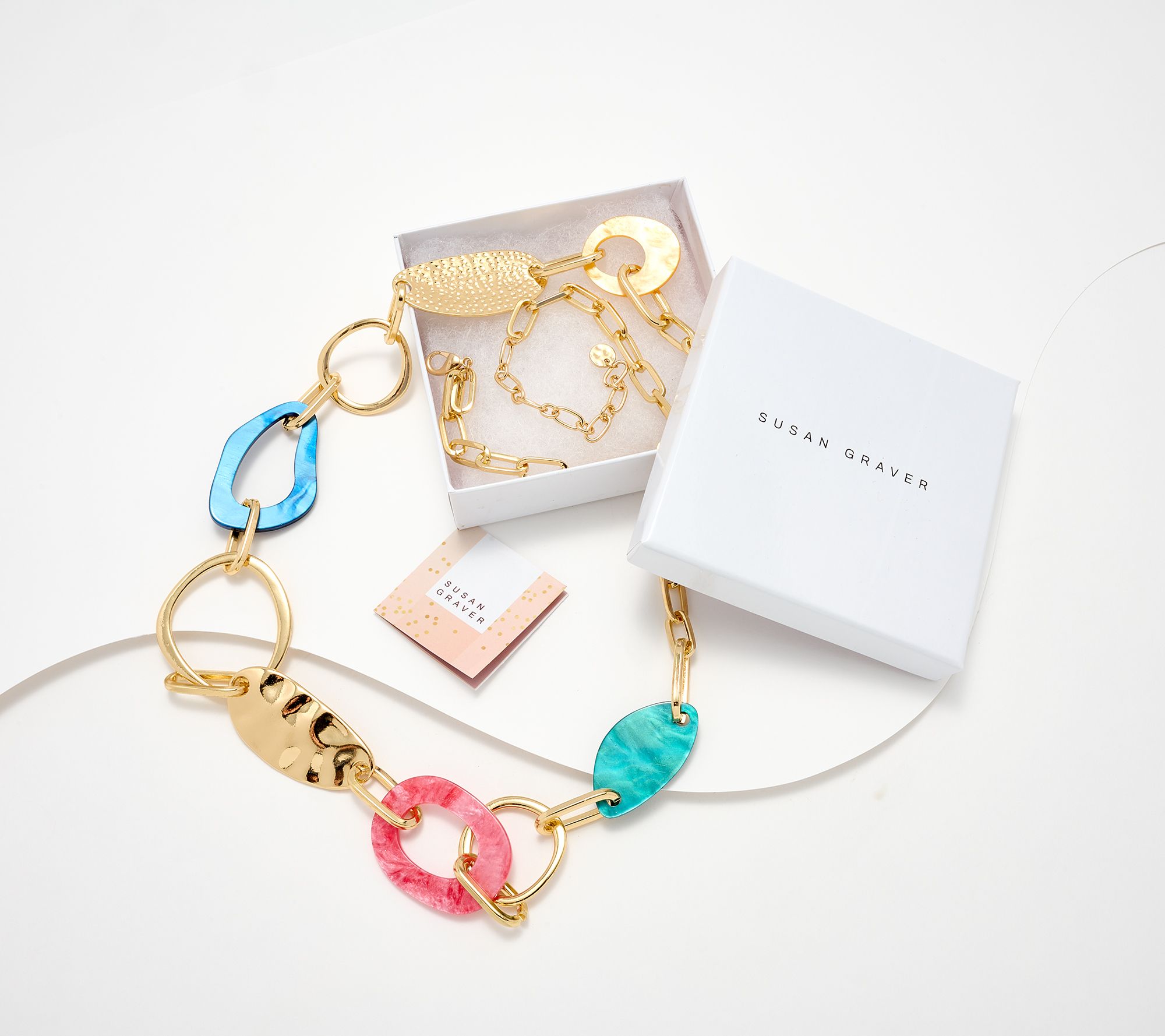 Susan Graver Mixed Media Statement Necklace