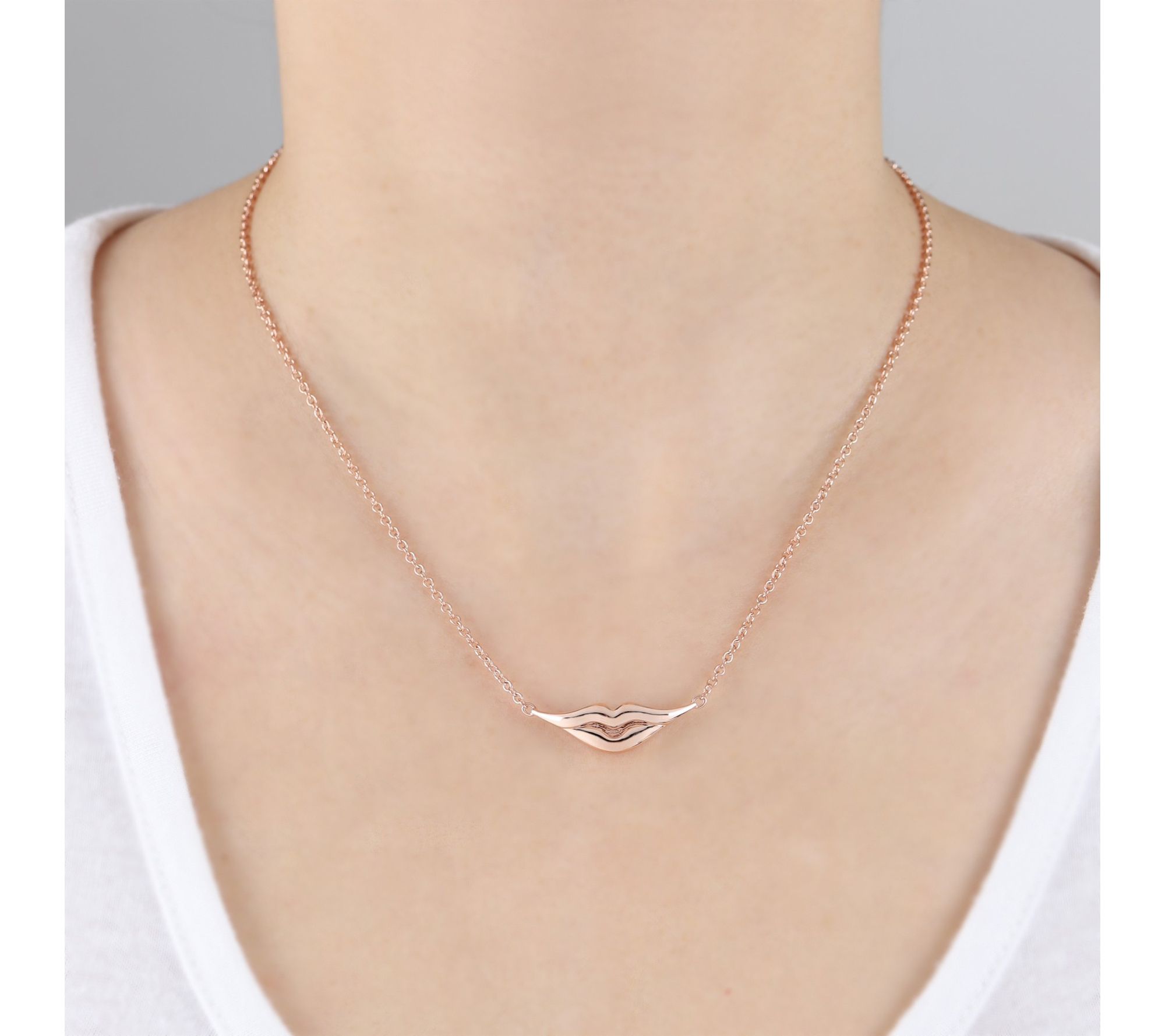 Margo Manhattan Silver 14K Rose Gold Clad BellaNecklace