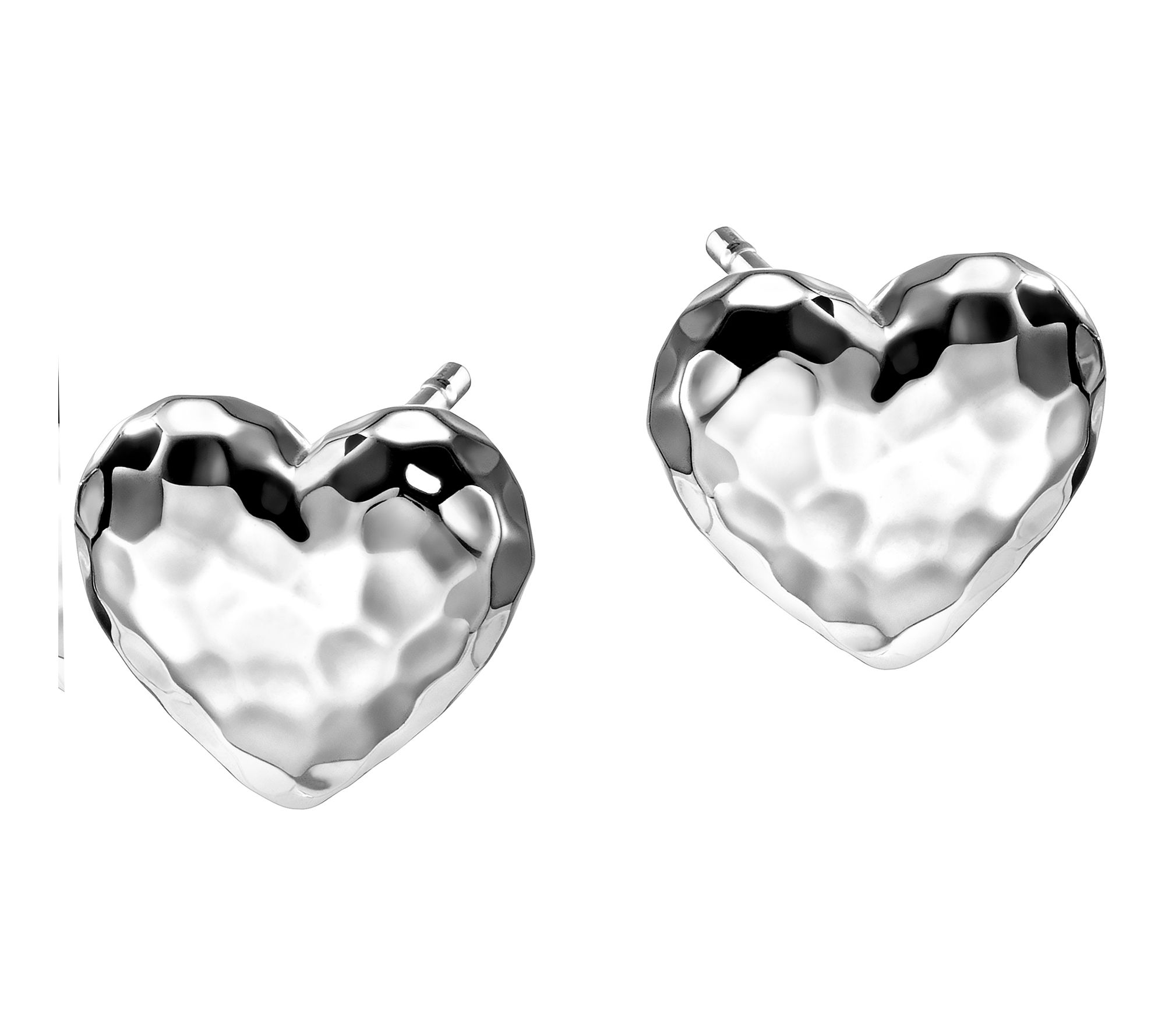 JAI Sterling Silver Symbols of Love Stud Earrings