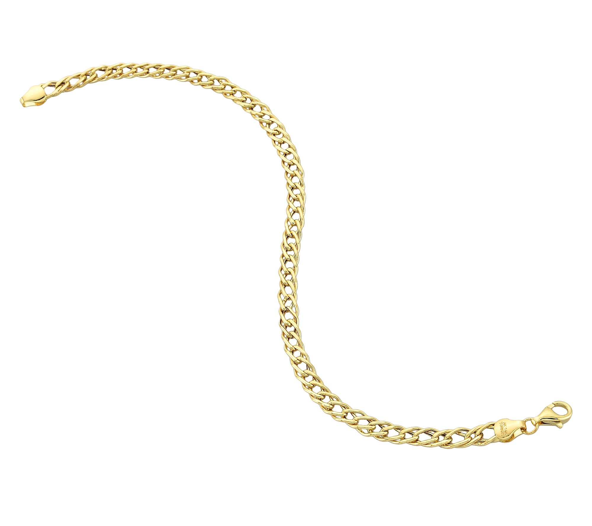 Adorna 14K Gold 4mm Geometric-Link Bracelet