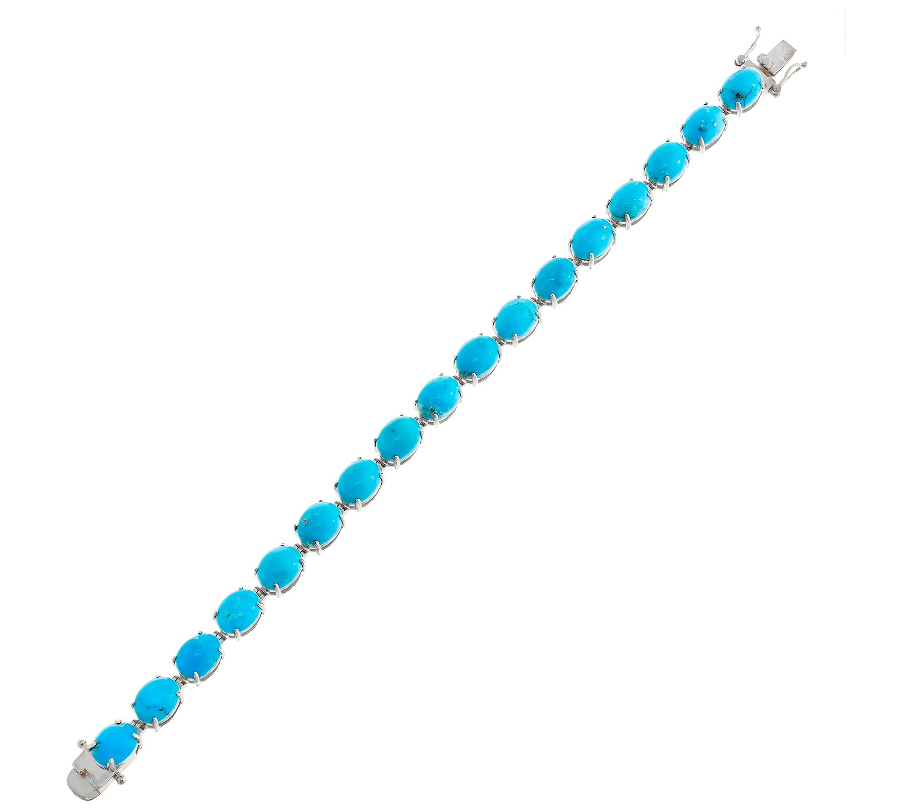 Affinity Gems Turquoise Tennis Bracelet, Sterling Silver
